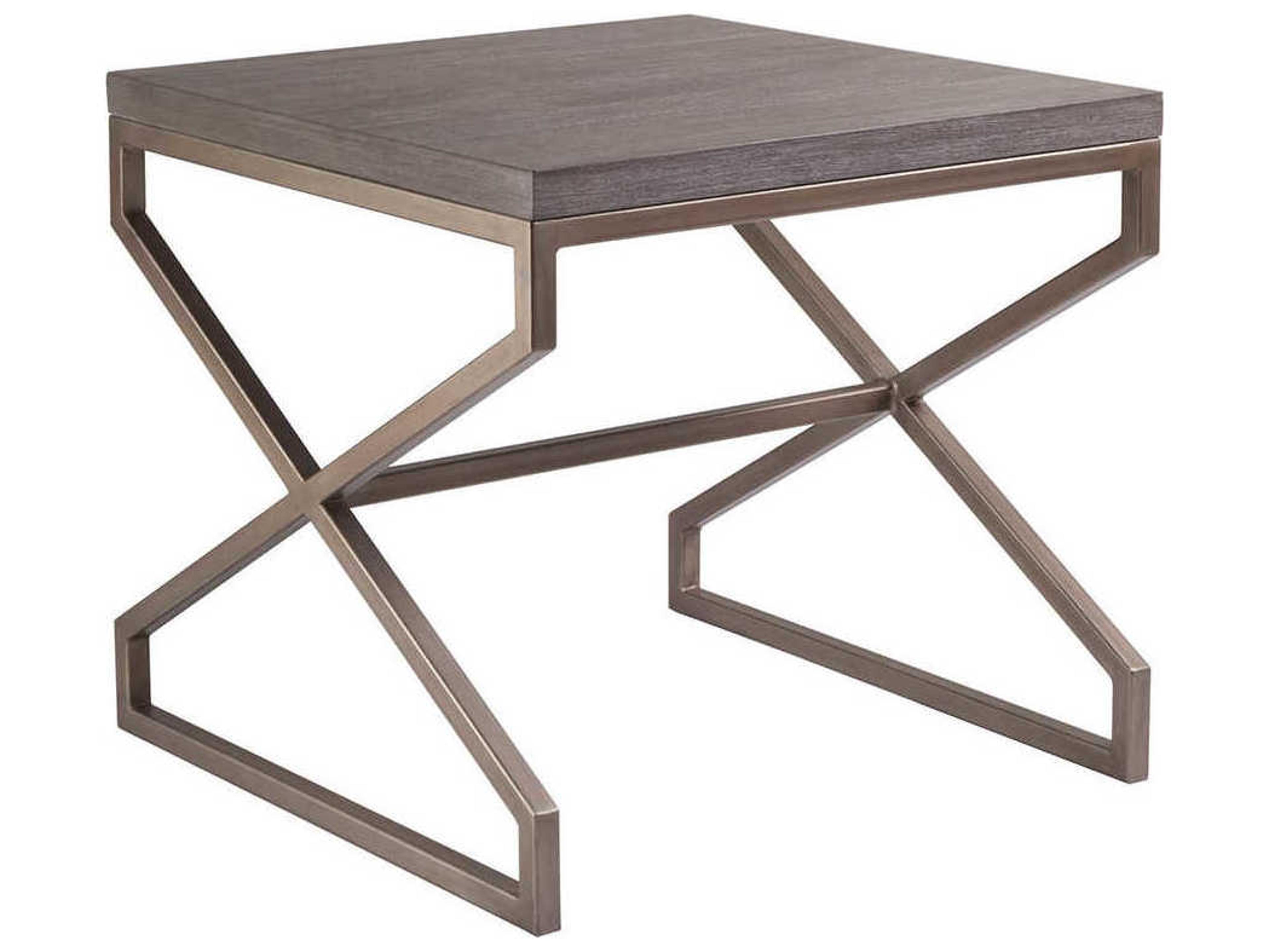 Artistica Edict Square Wood Grigio End Table