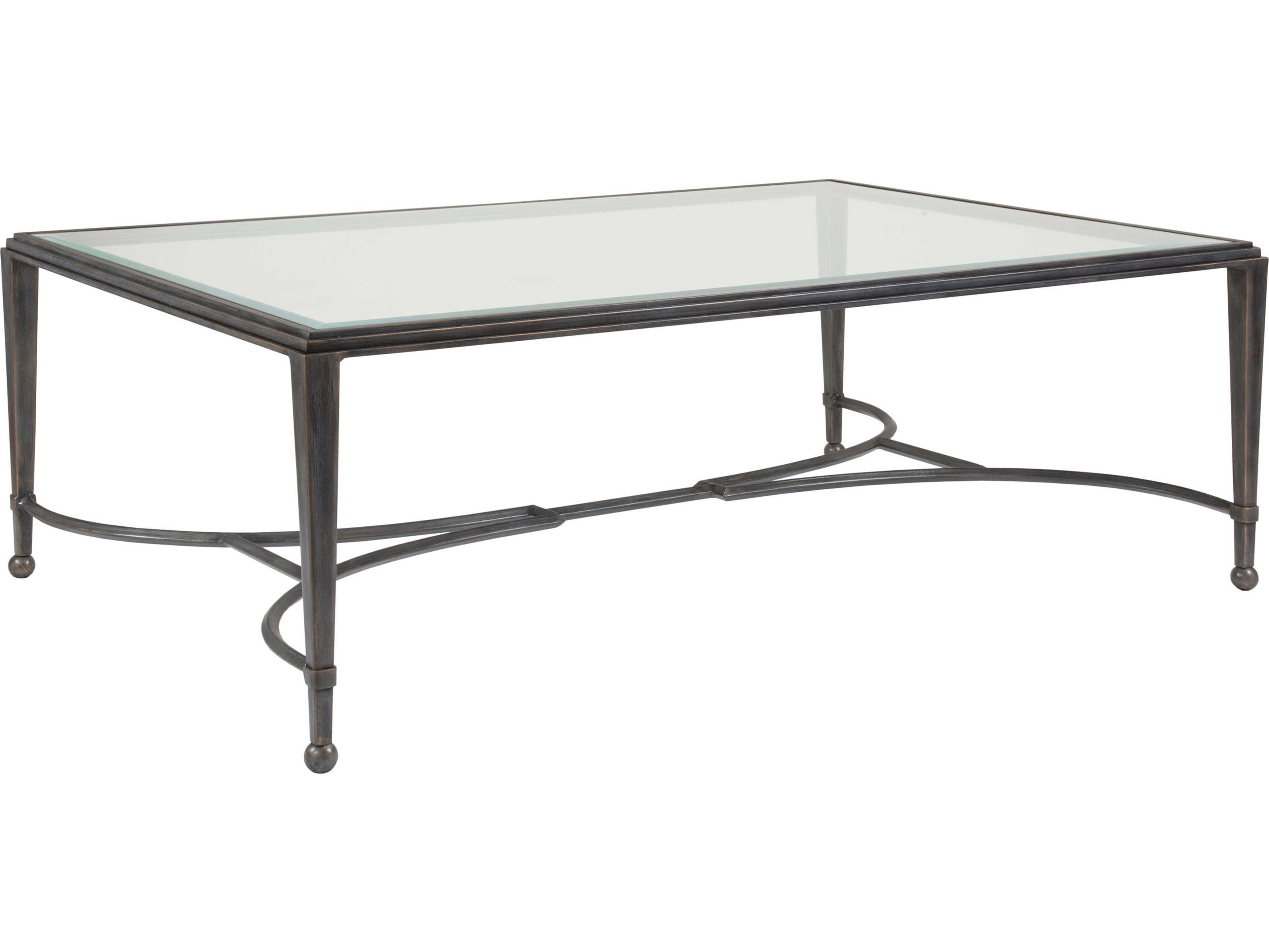 Artistica Metal Designs Sangiovese Rectangular Glass Cocktail Table