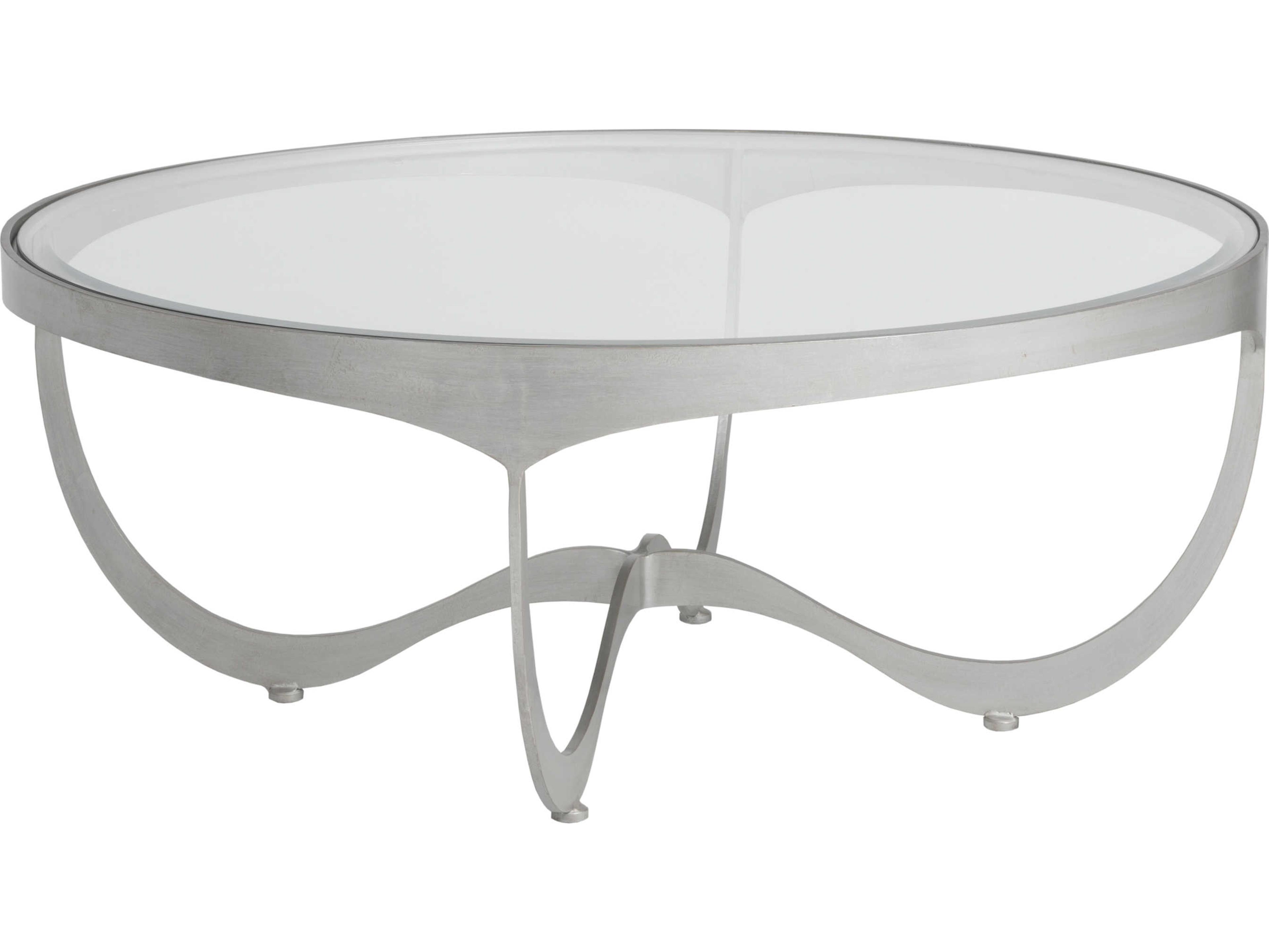 Artistica Metal Designs Sophie Round Glass Argento Cocktail Table