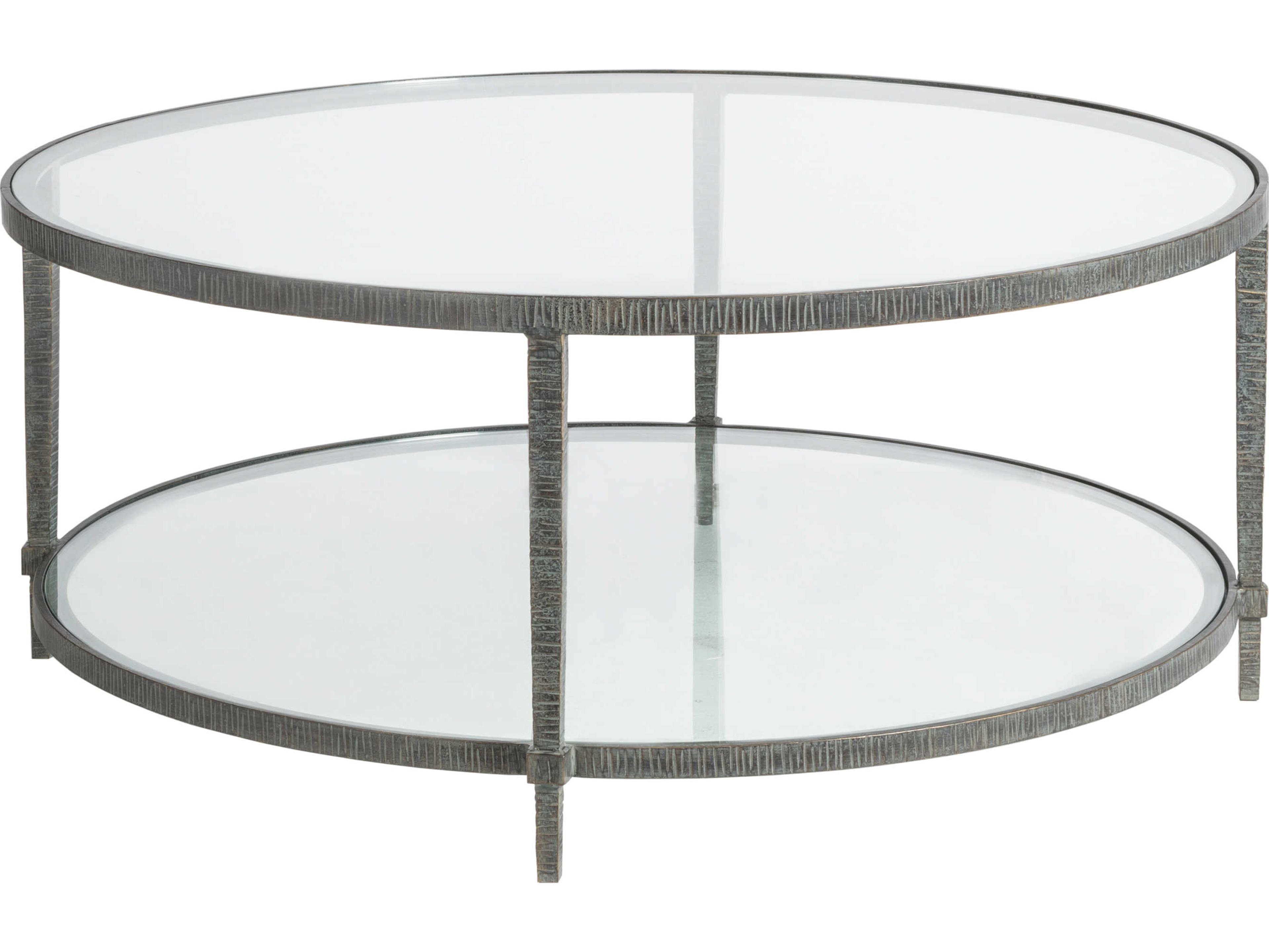 Artistica Metal Designs Claret Round Glass Cocktail Table
