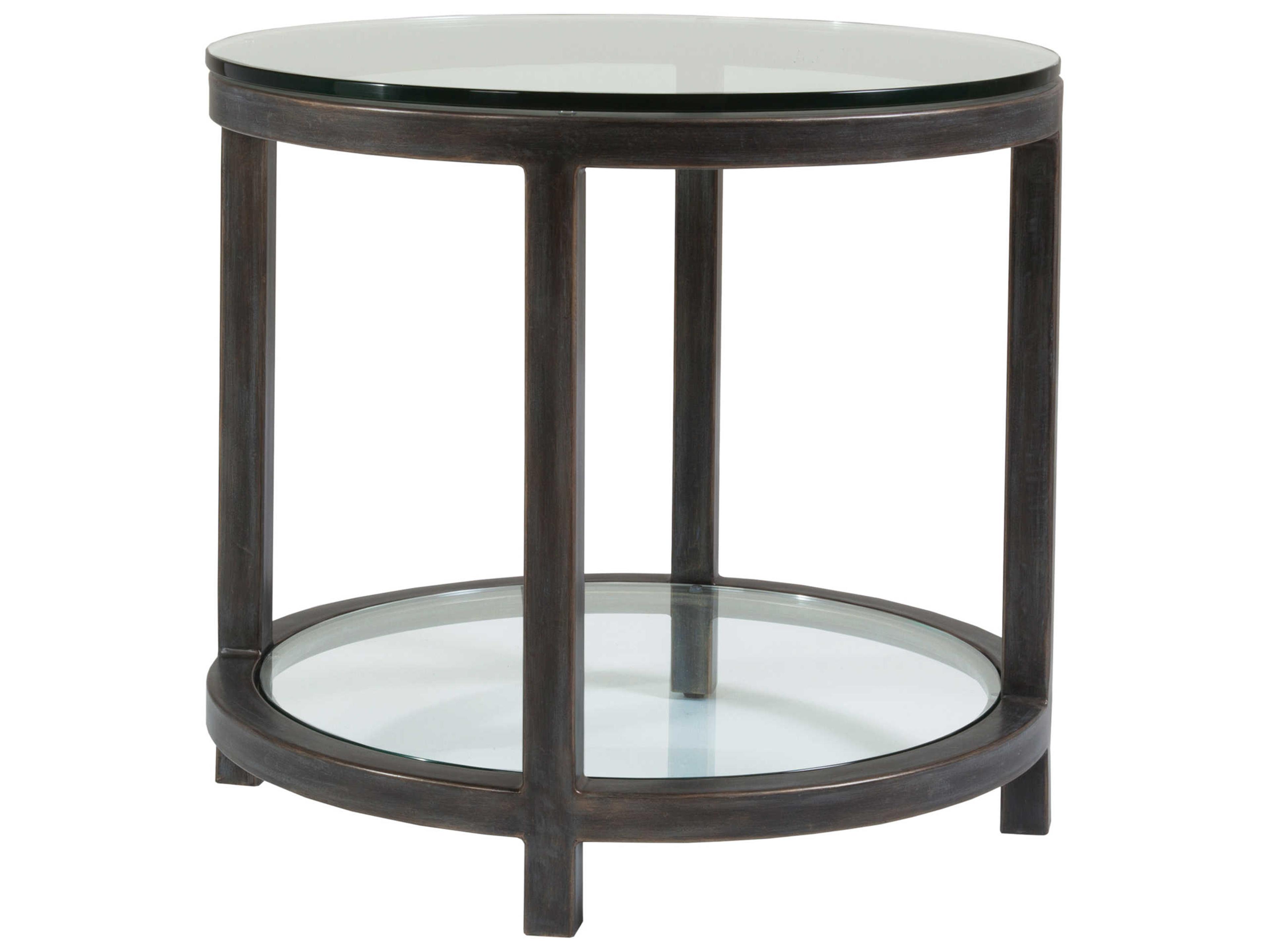 Artistica Metal Designs Per Se Round Glass End Table