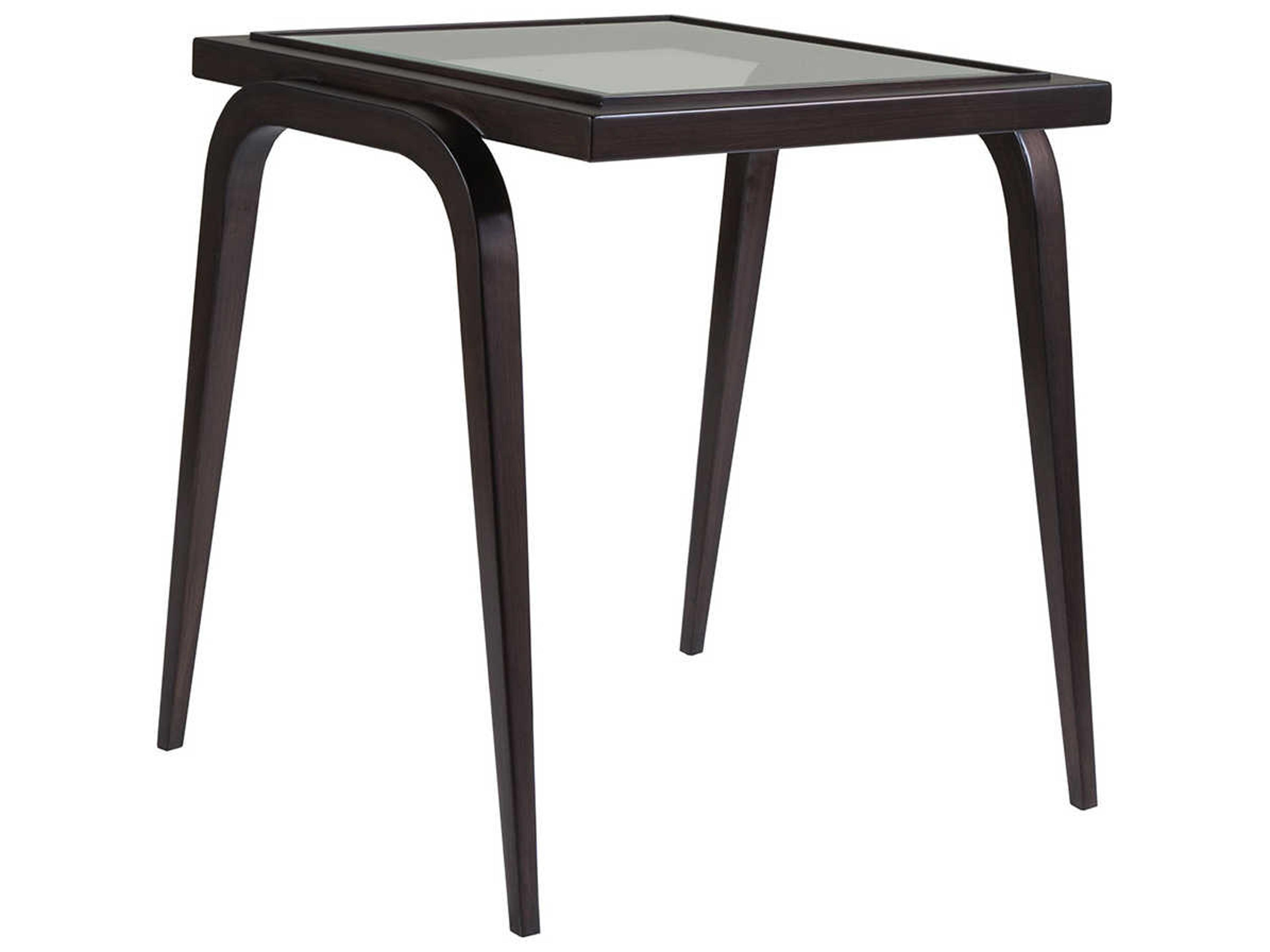 Artistica Metal Designs Mitchum Square Glass Antique Copper End Table