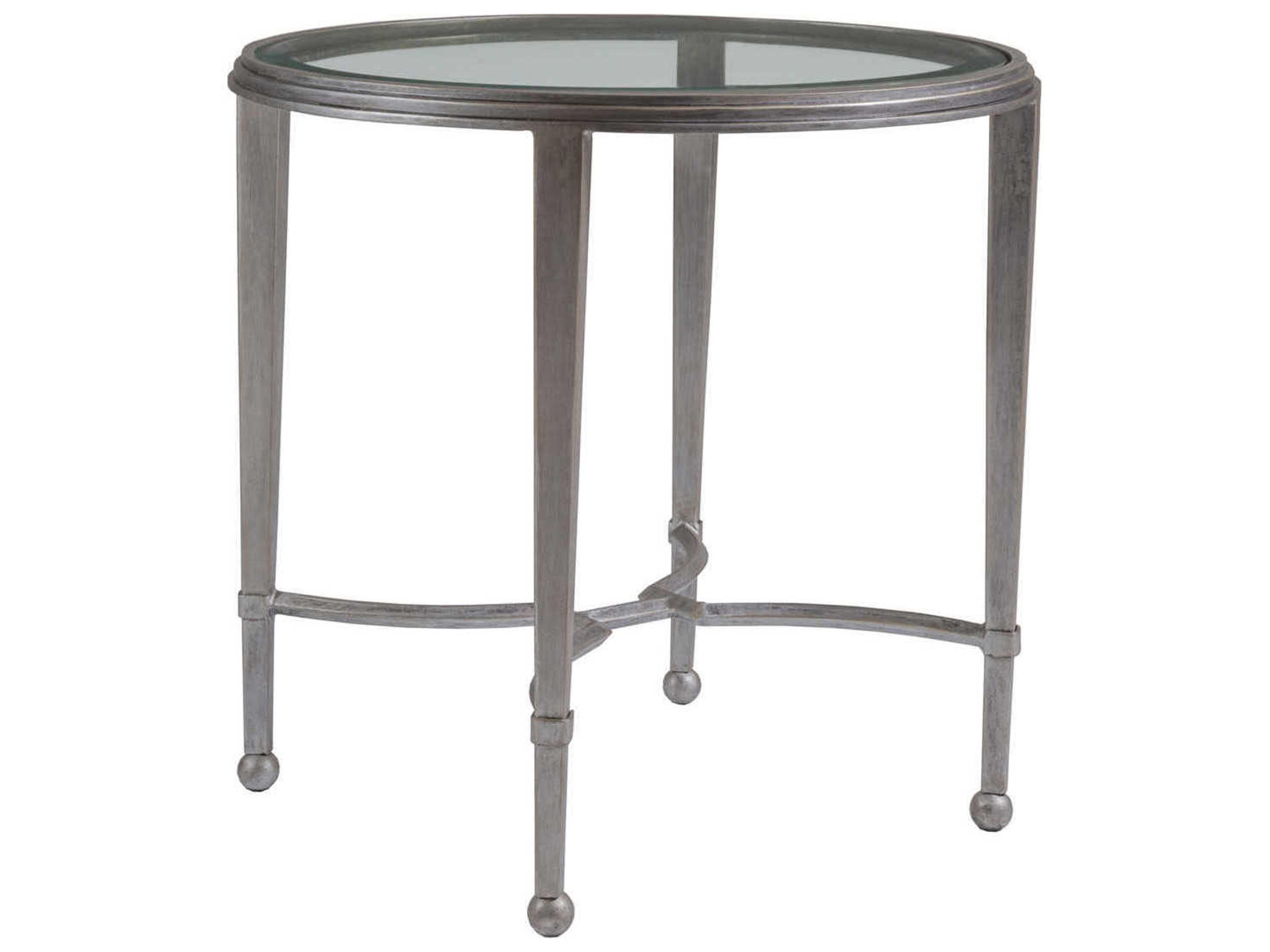 Artistica Sangiovese Round Glass End Table