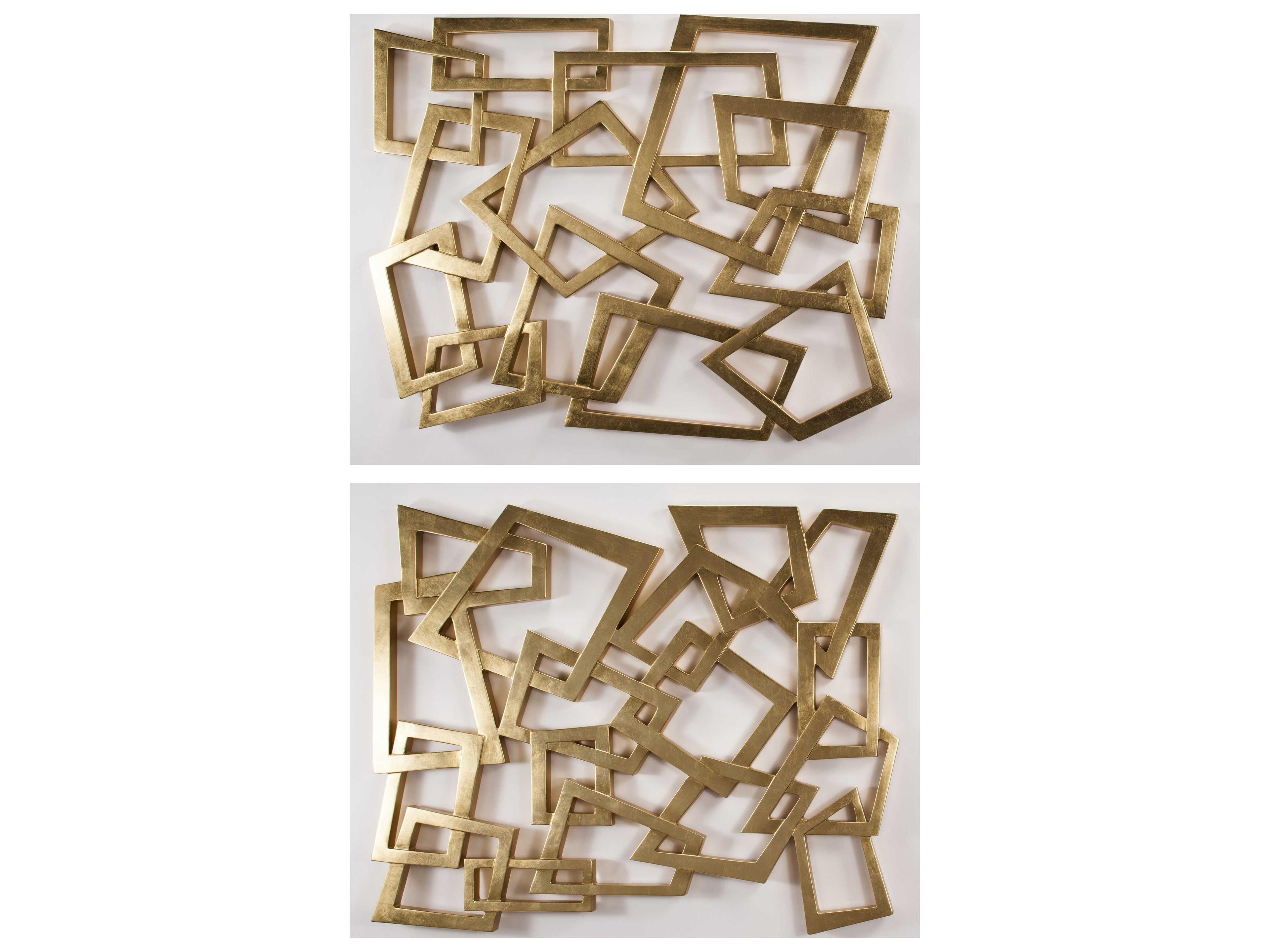 Artmax 56 x 46 Gold Leaf Metal Wall Art (2 Piece Set)