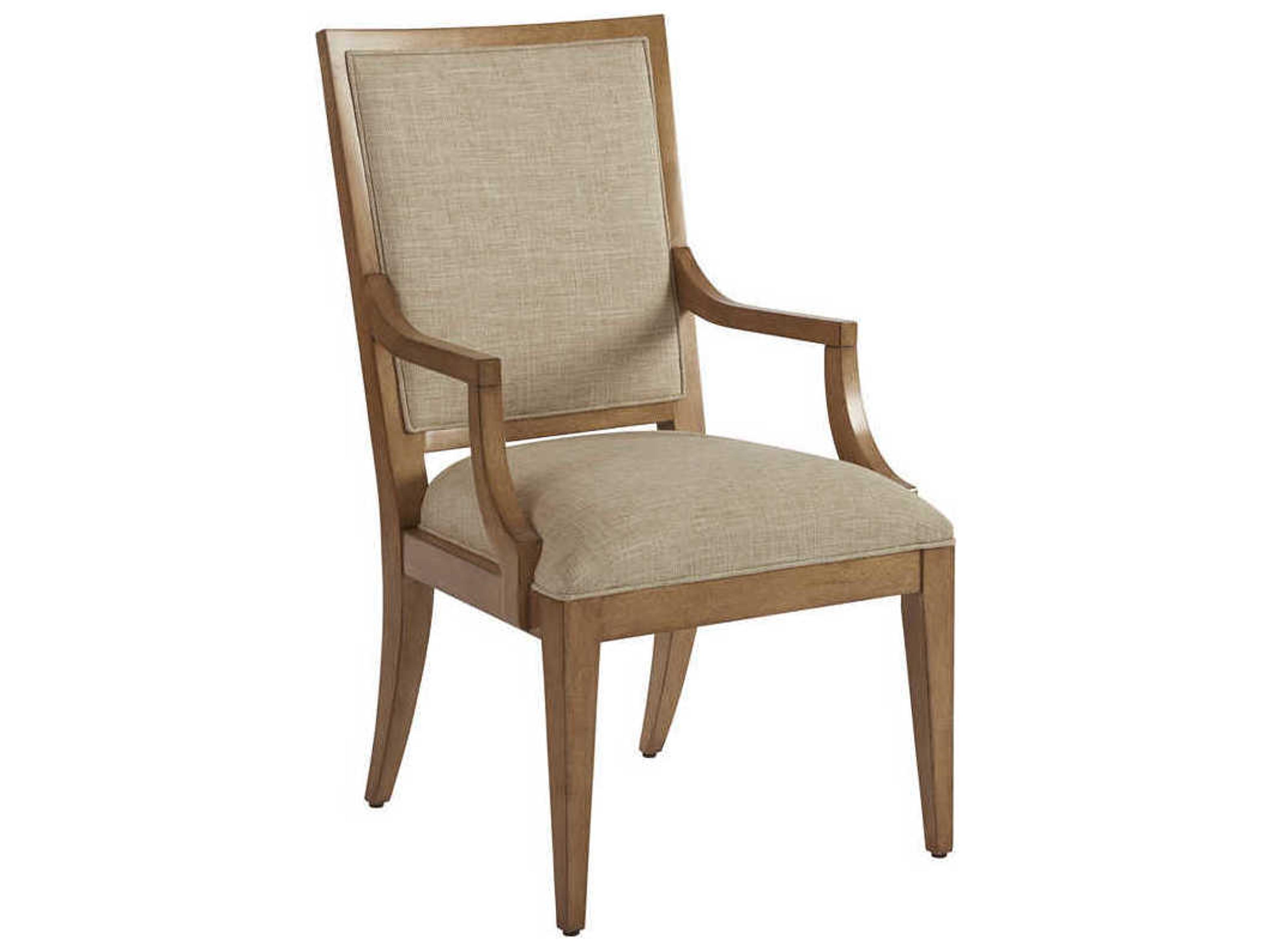 Newport Eastbluff Beige Upholstered Arm Dining Chair