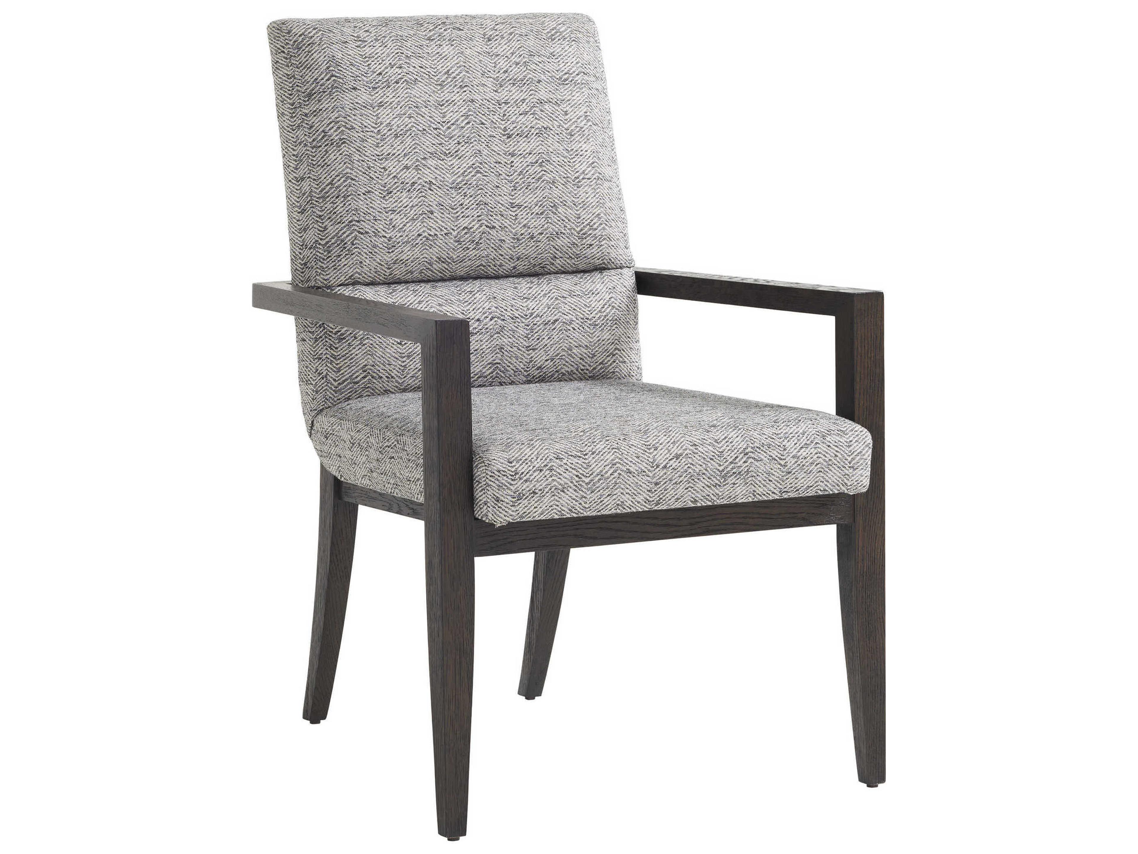 Barclay Butera Park City Glenwild Gray Upholstered Arm Dining Chair