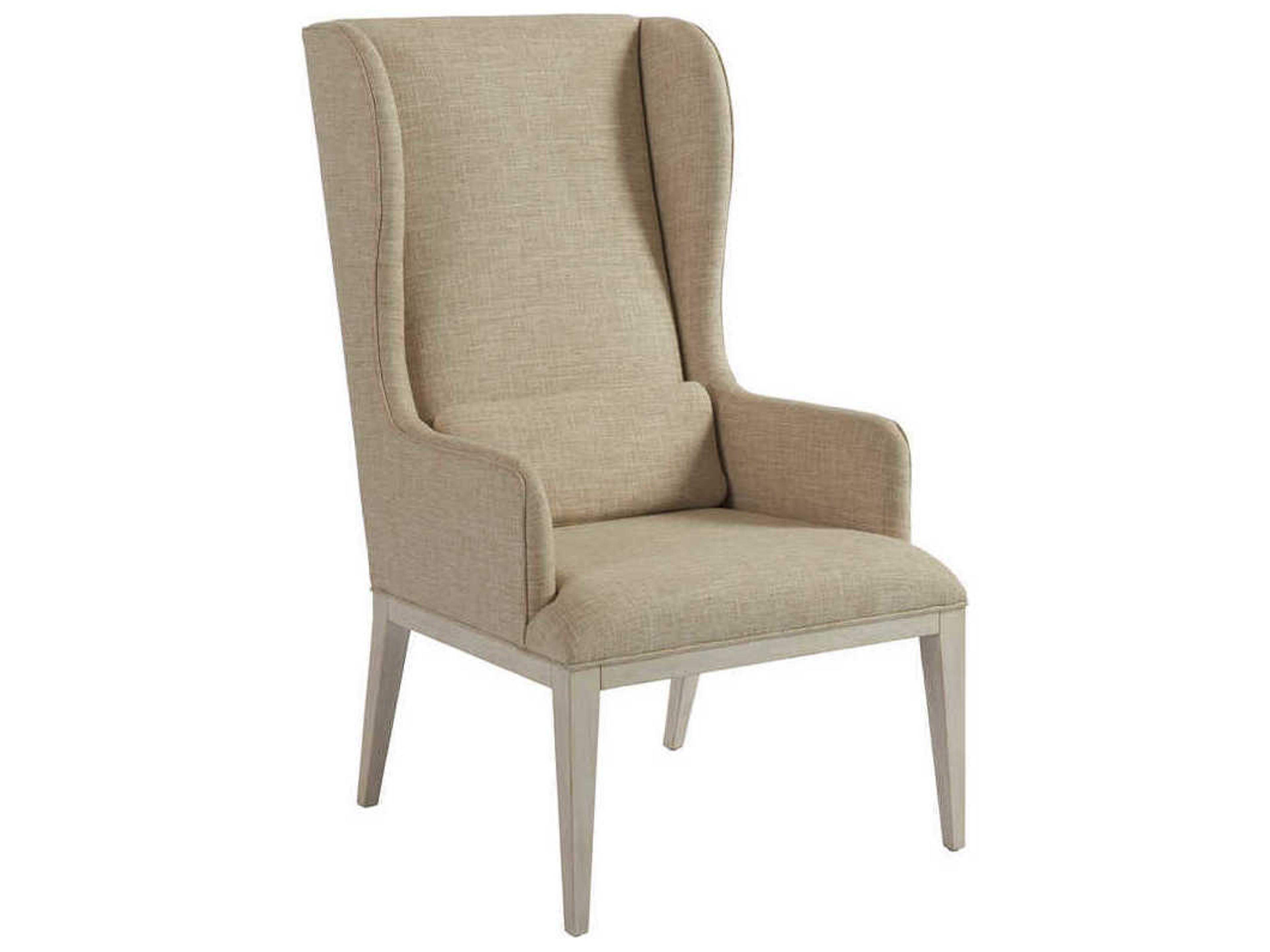 Newport Seacliff Beige Upholstered Arm Dining Chair