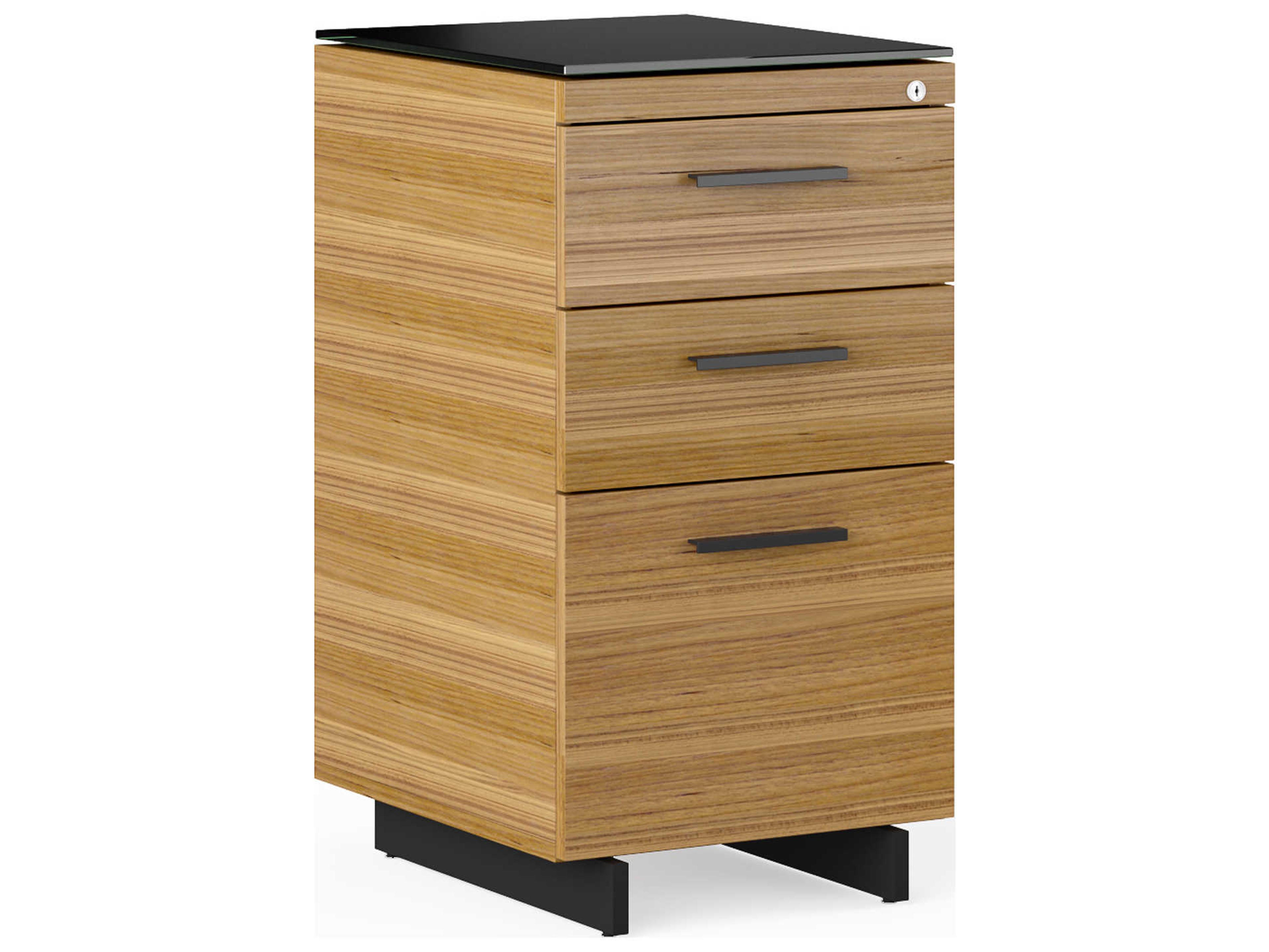 BDI Sequel Natural Walnut Black File Cabinet