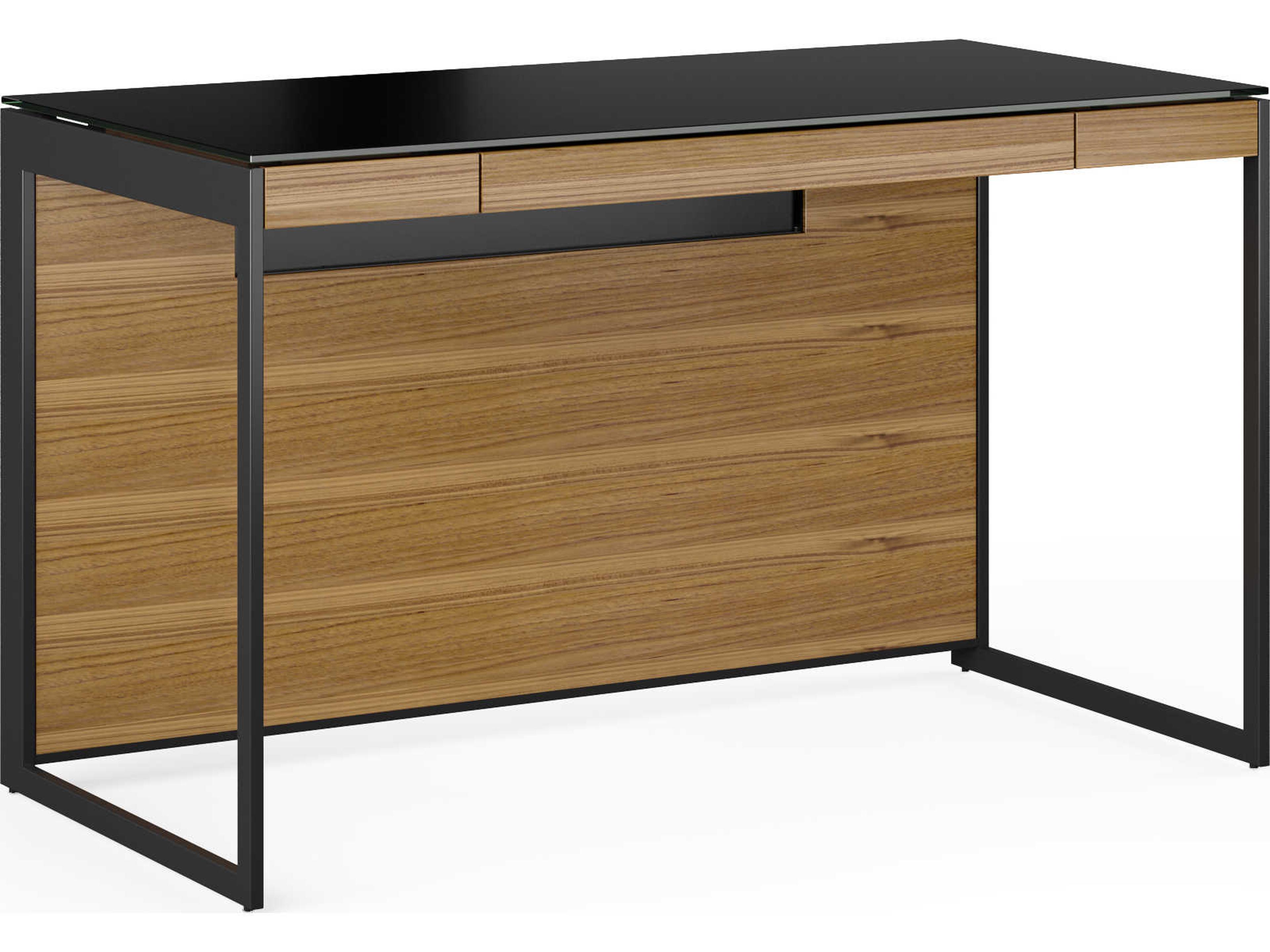 BDI Sequel Natural Walnut Black Brown Wood Secretary Desk