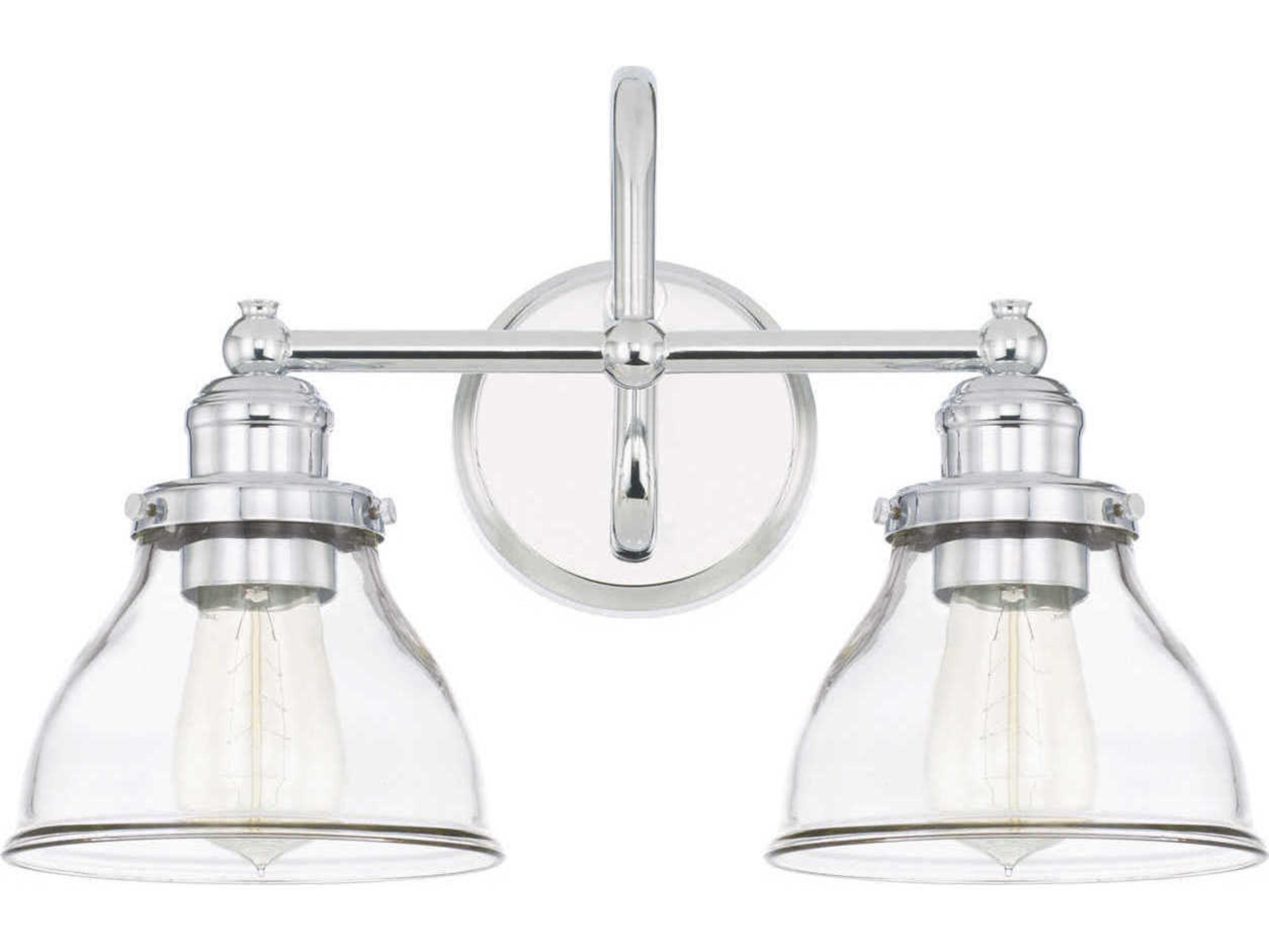 Capital Lighting Baxter 2-Light Chrome Glass Vanity Light