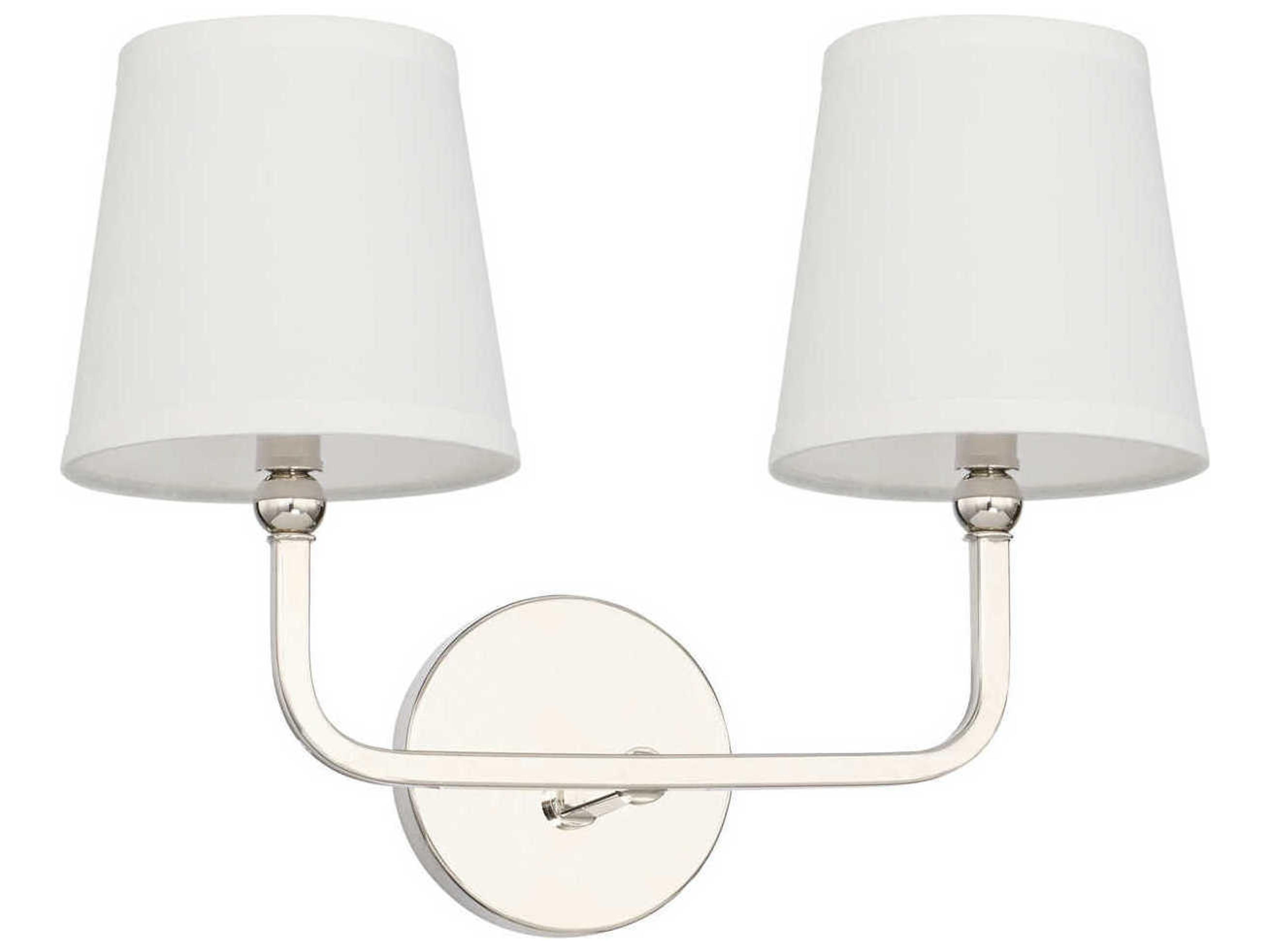Capital Lighting Dawson 2-Light Polished Nickel Vanity Light