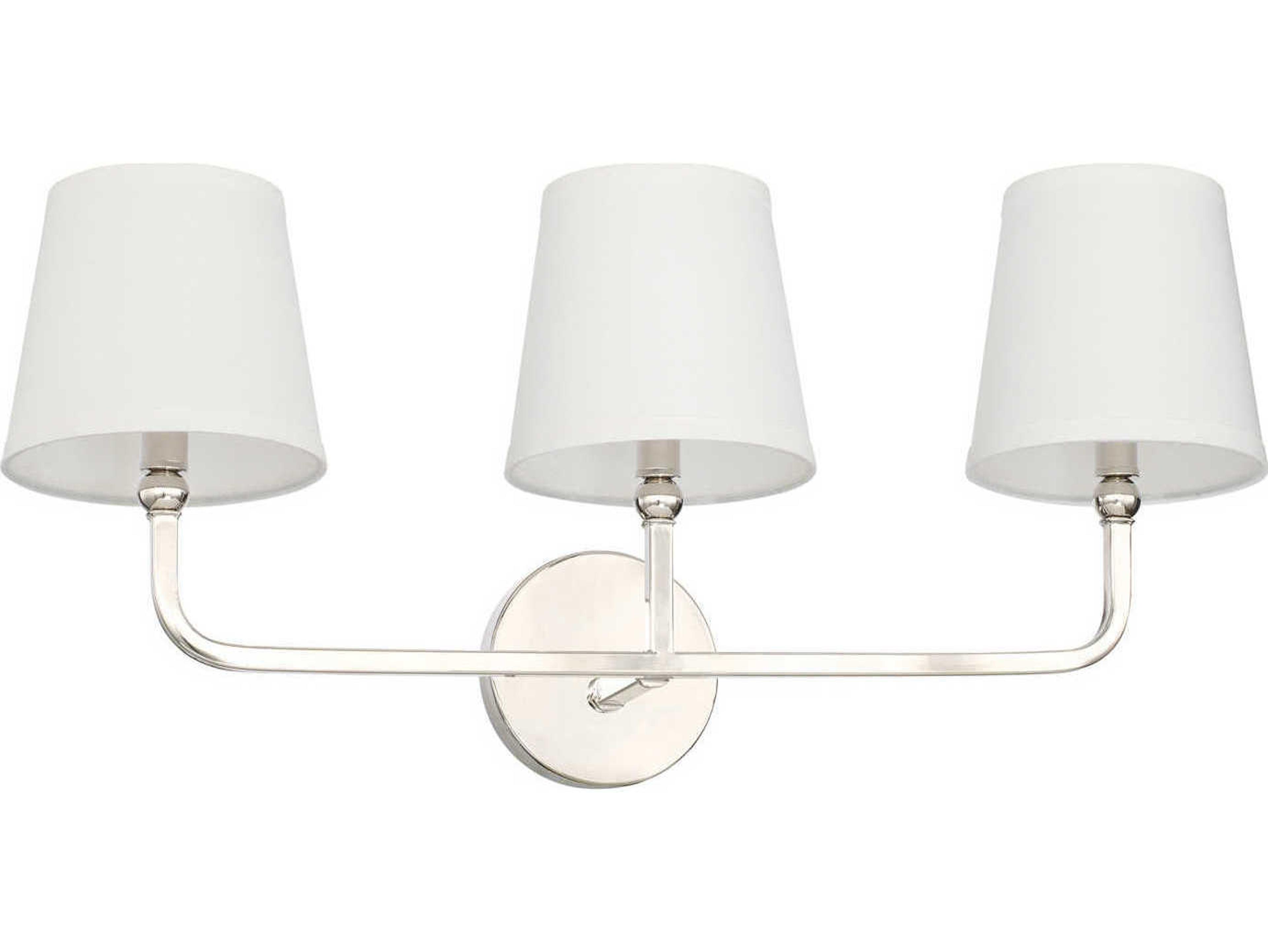 Capital Lighting Dawson 3-Light Polished Nickel Vanity Light
