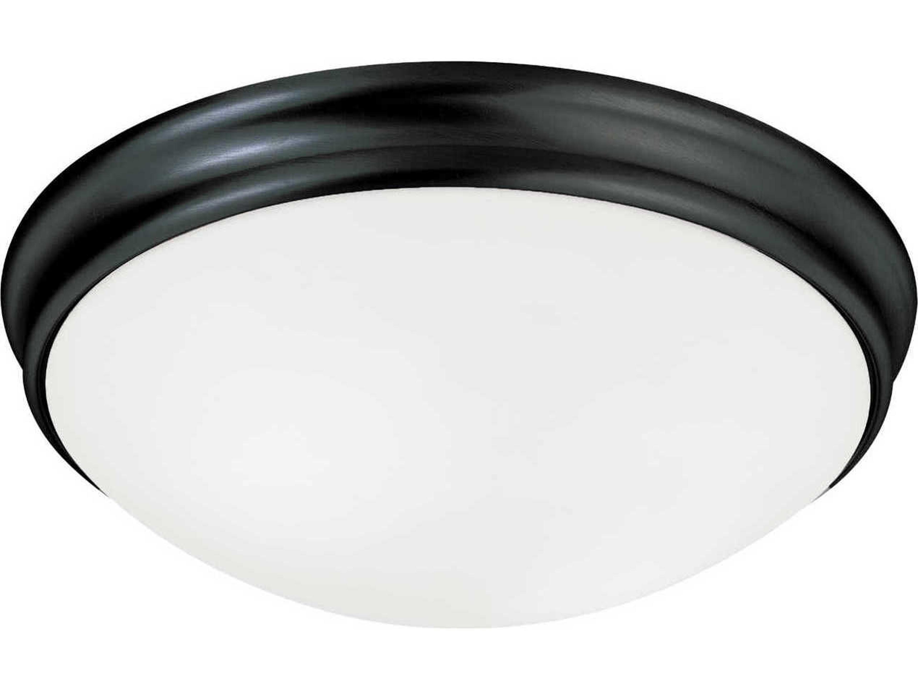 Capital Lighting 3-Light Matte Black Glass Bowl Flush Mount