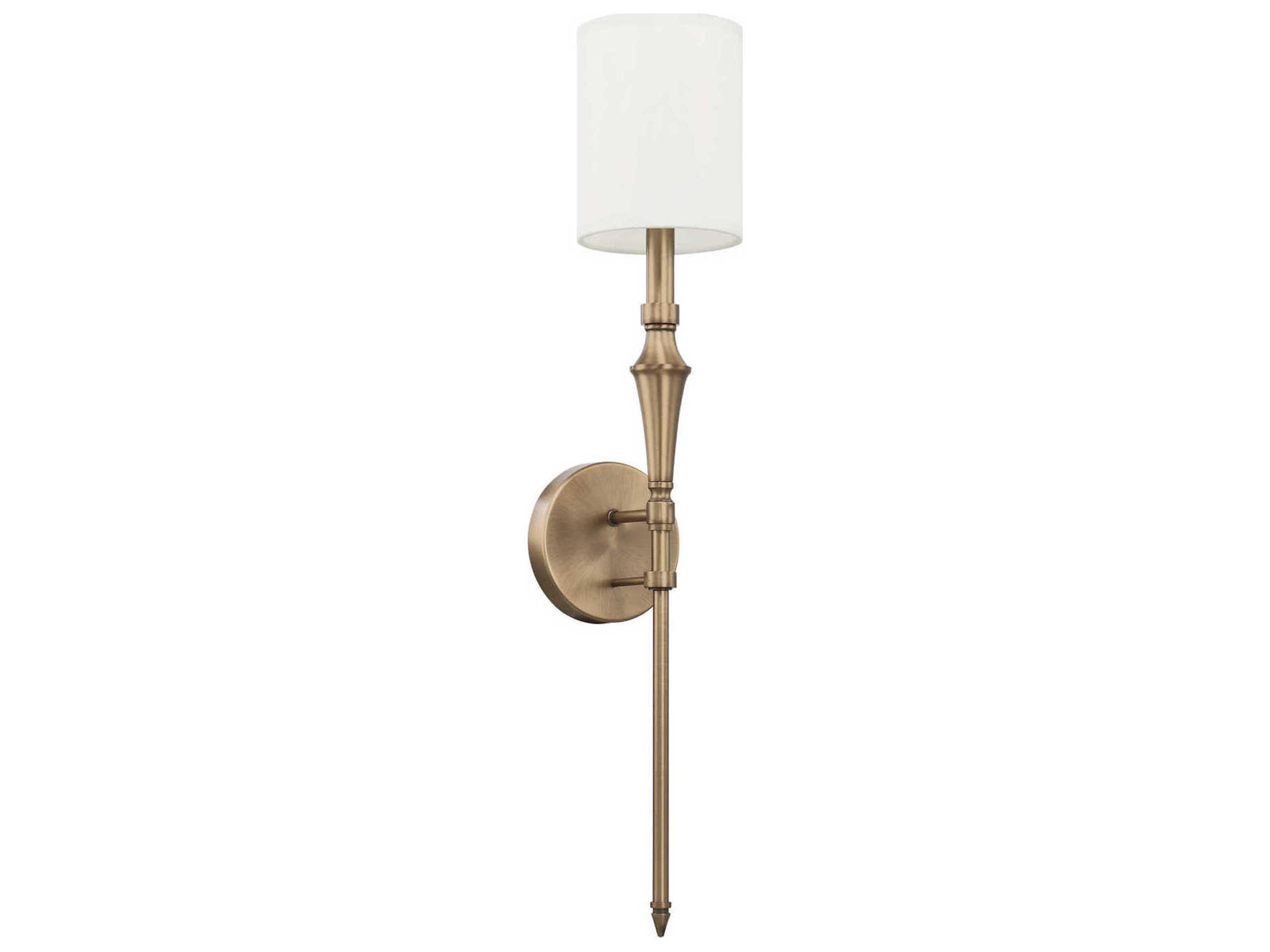 Capital Lighting Mount 1-Light Aged Brass Wall Sconce