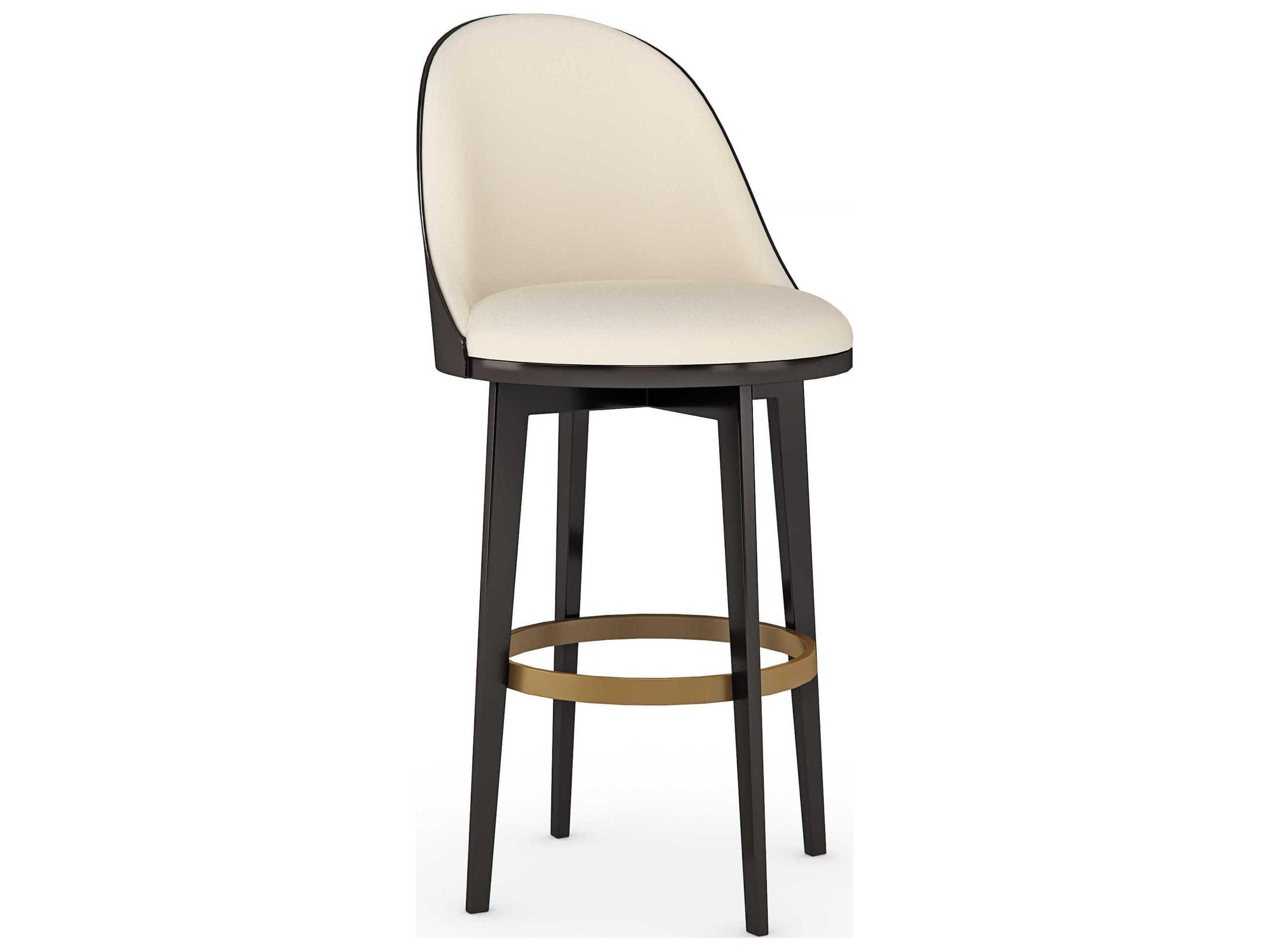 Caracole Classic Another Round Swivel Dark Chocolate Champagne Gold Bar Stool