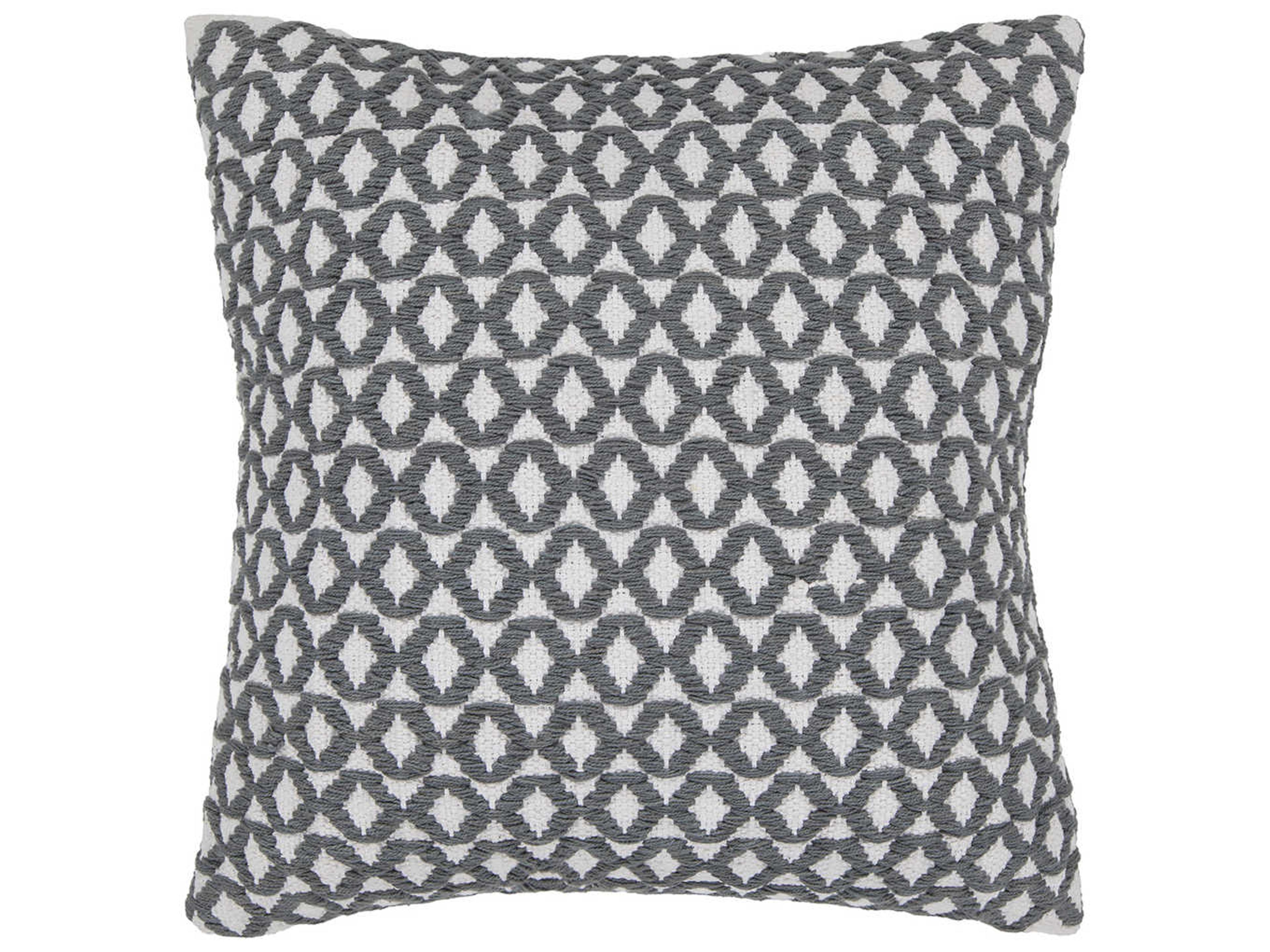 Chandra White Grey Pillow