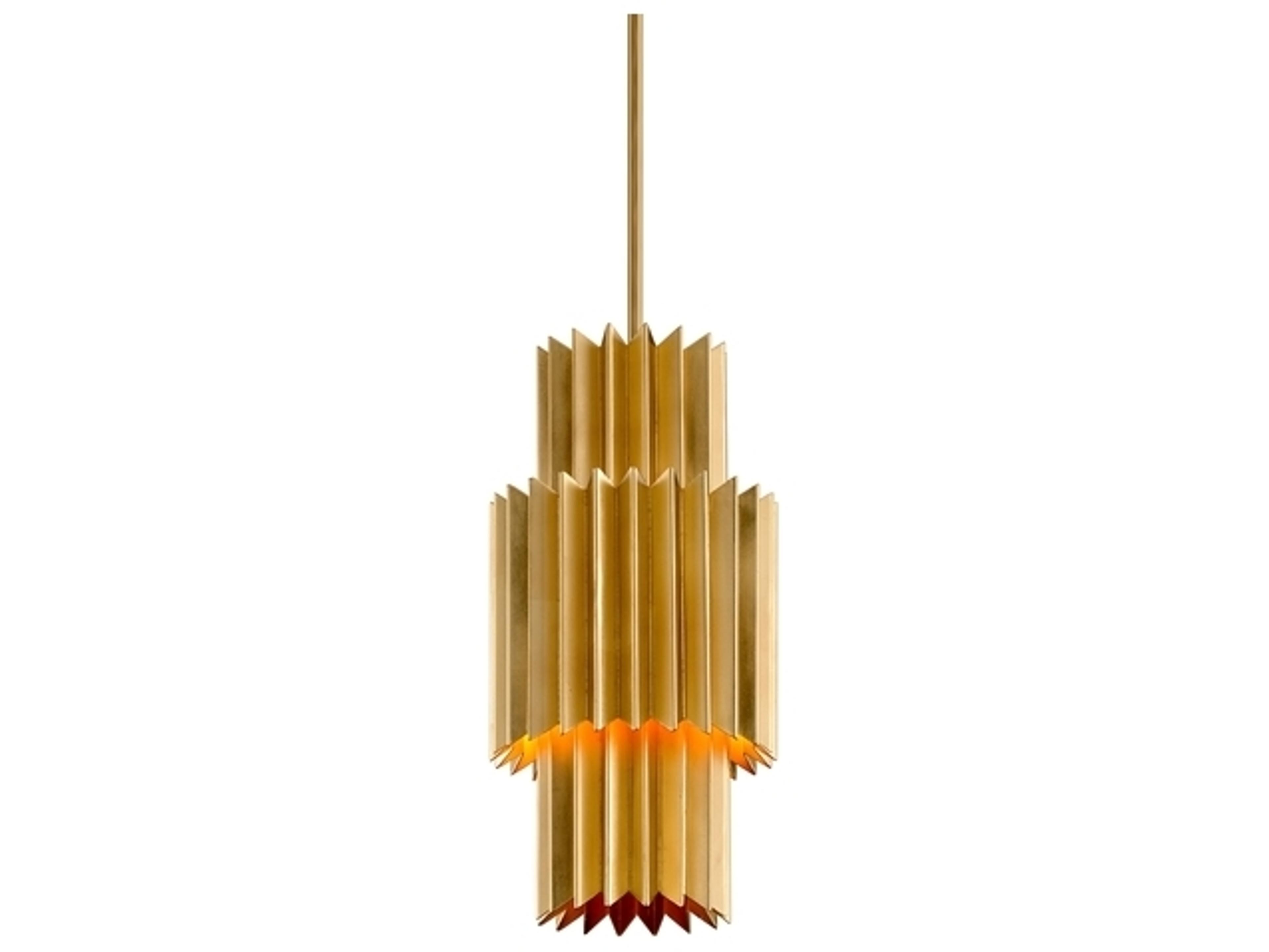 Corbett Lighting Moxy 1-Light Gold Leaf Mini Pendant