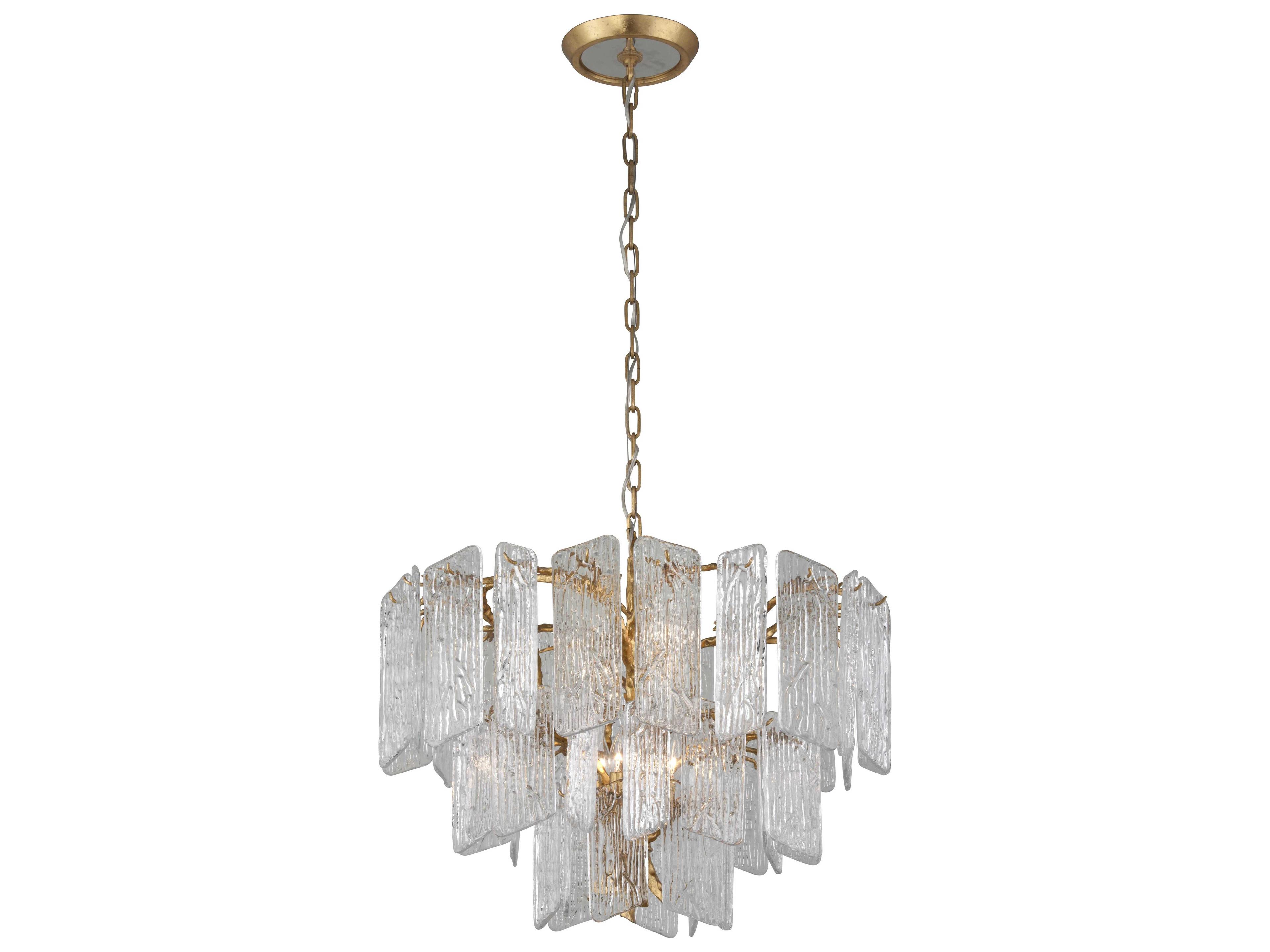 Corbett Lighting Piemonte 8-Light Royal Gold Glass Tiered Pendant