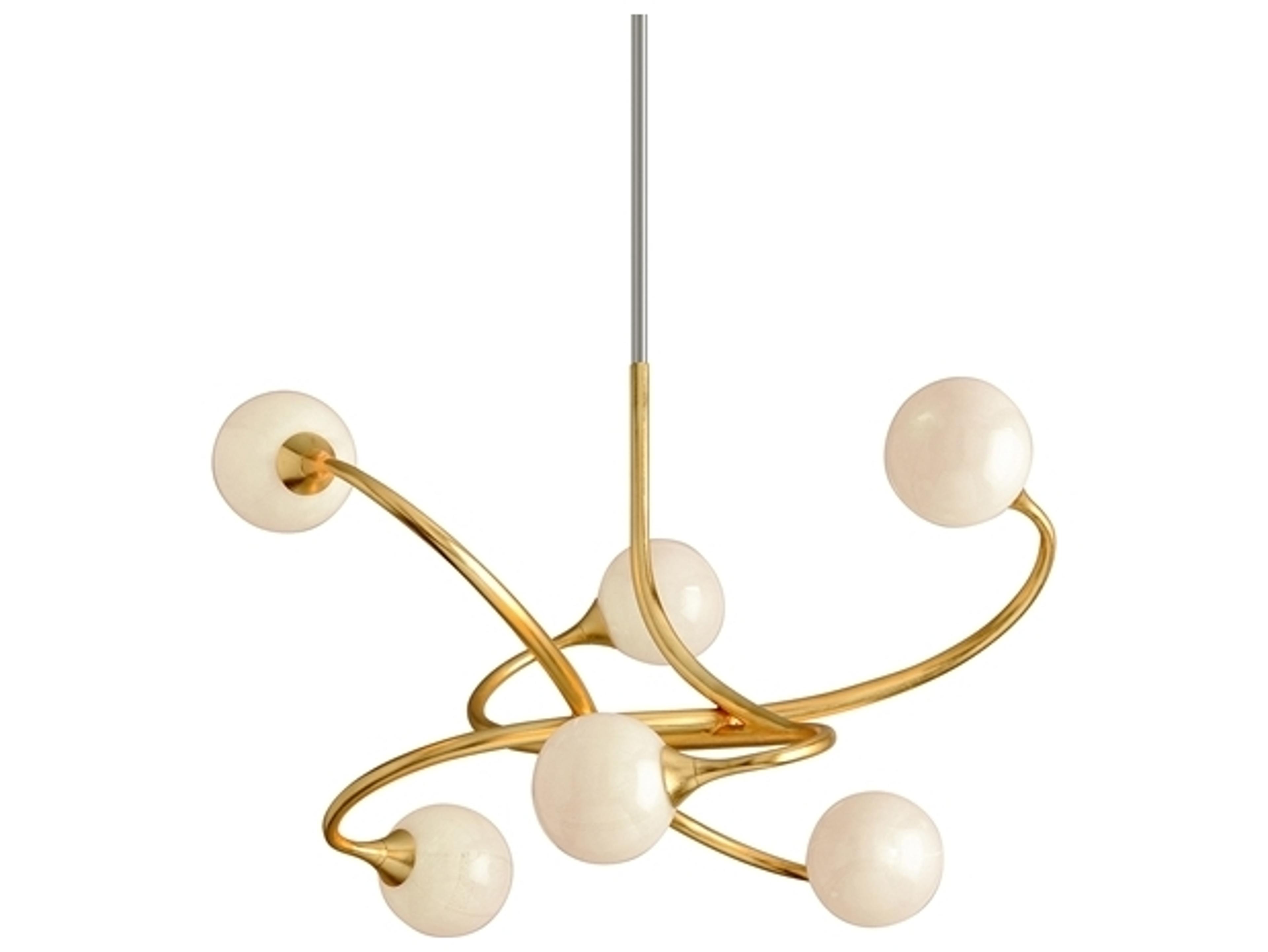 Corbett Lighting Signature 6-Light Gold Leaf Glass LED Globe Chandelier