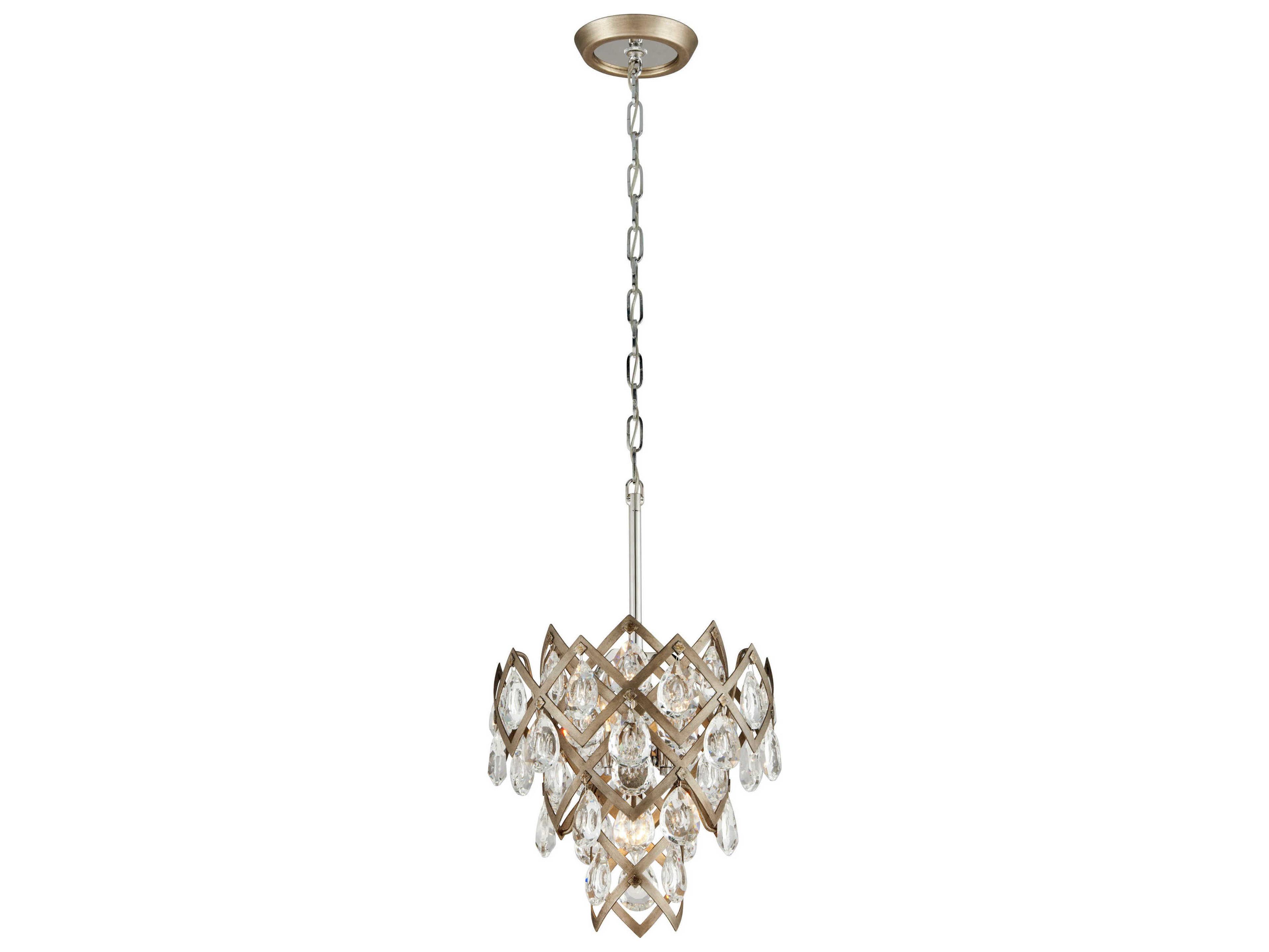 Corbett Lighting Tiara 3-Light Vienna Bronze Crystal Tiered Pendant