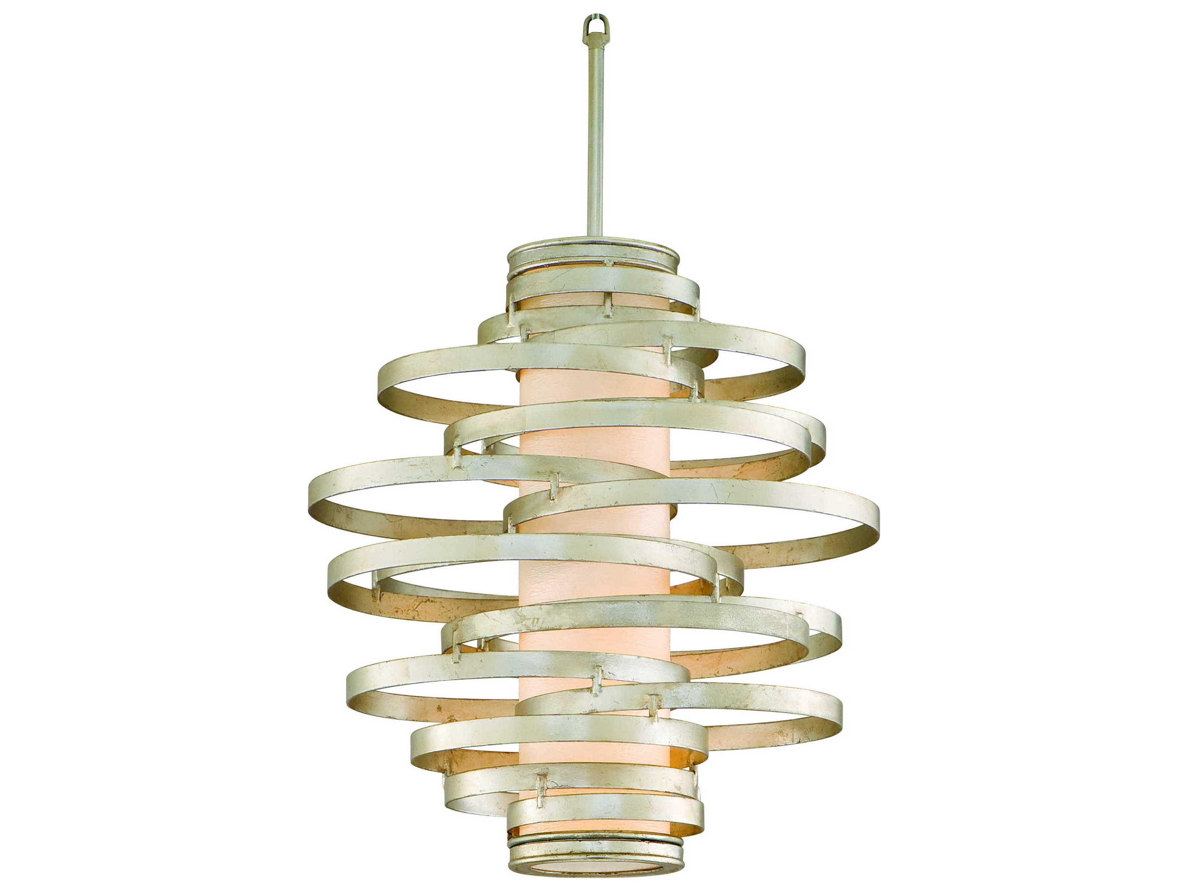 Corbett Lighting Vertigo 2-Light Modern Silver Glass Pendant