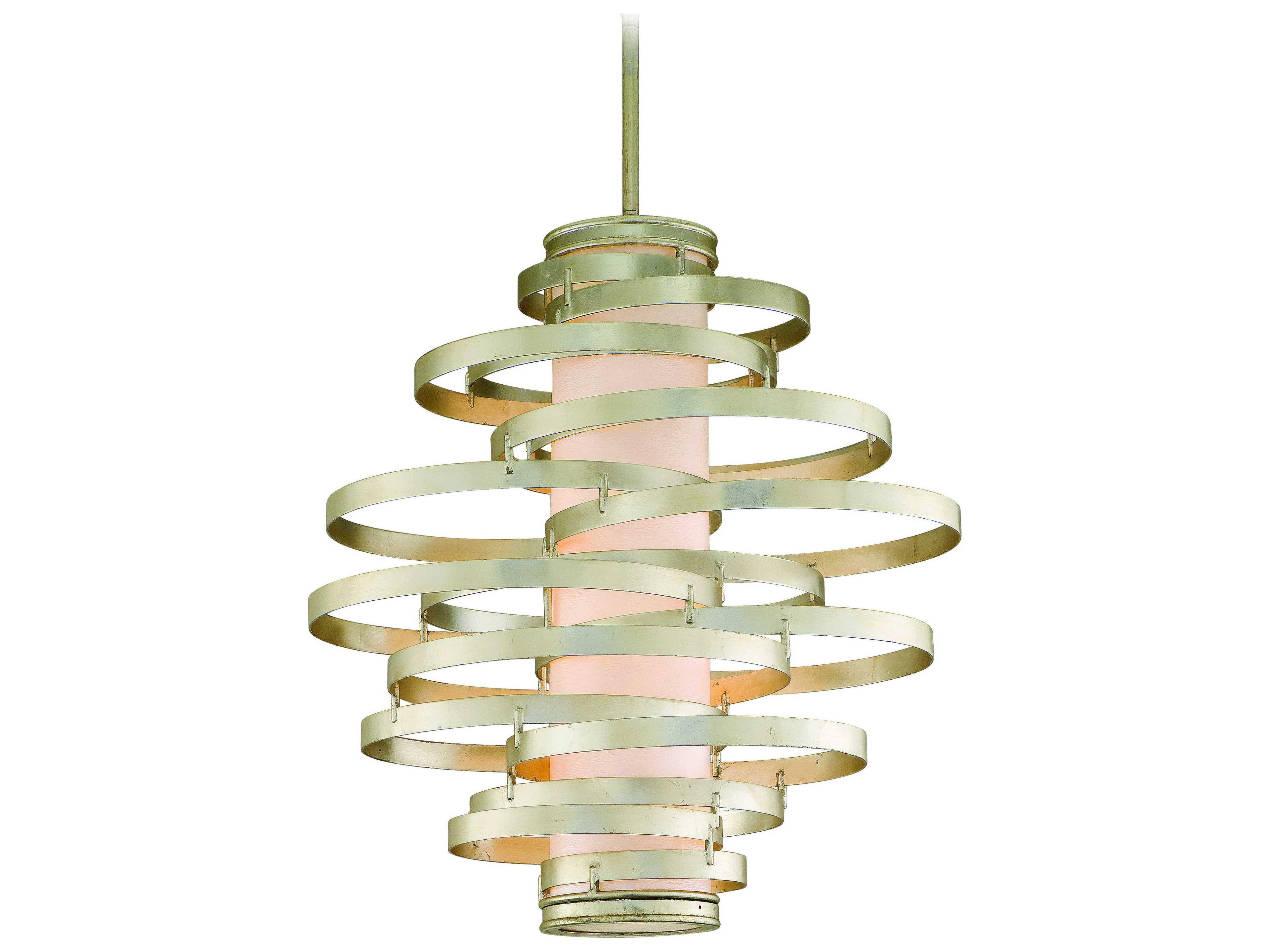 Corbett Lighting Vertigo 4-Light Modern Silver Glass Pendant