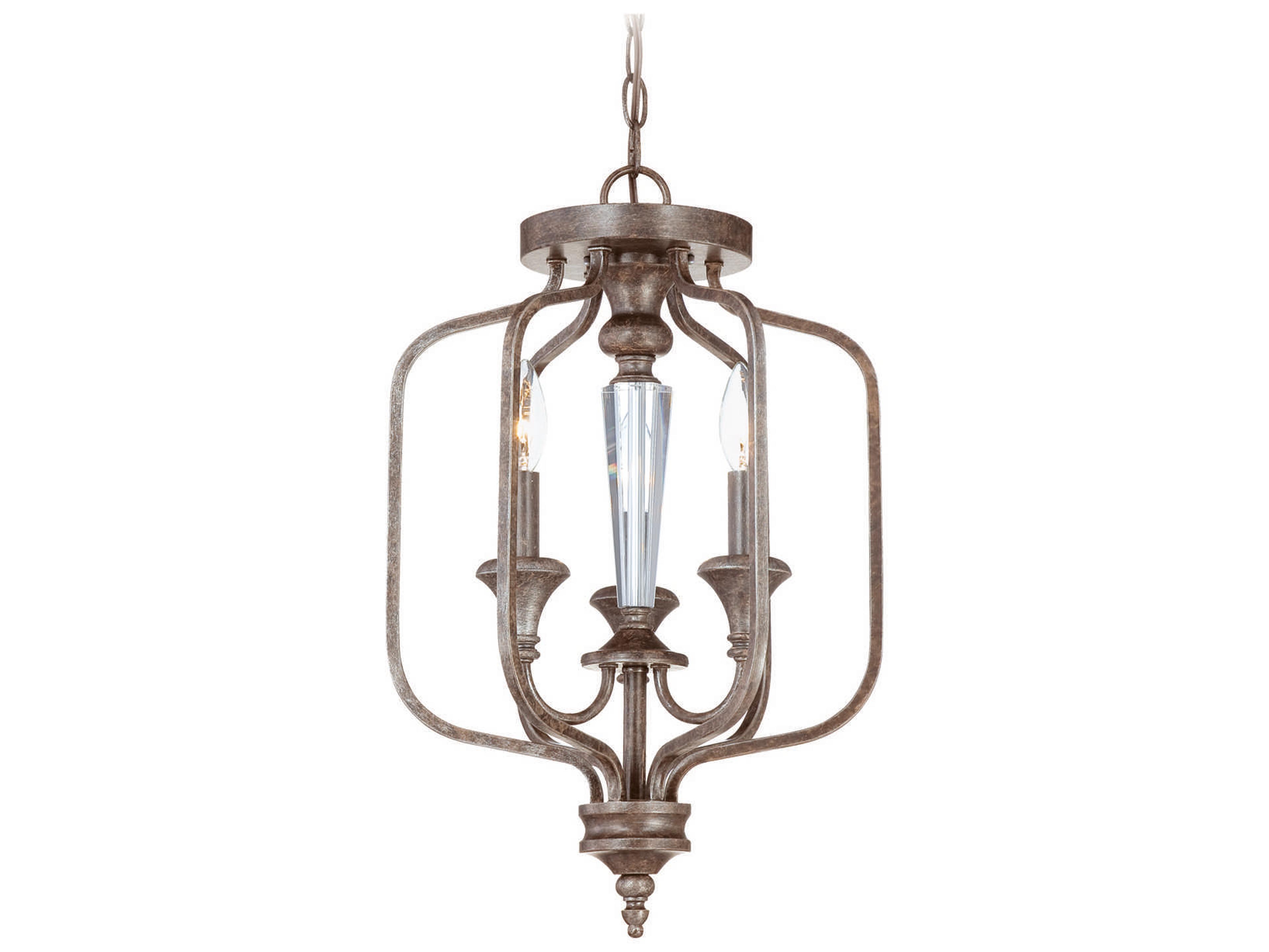 Craftmade Boulevard 3-Light Mocha Bronze Crystal Semi Flush Mount