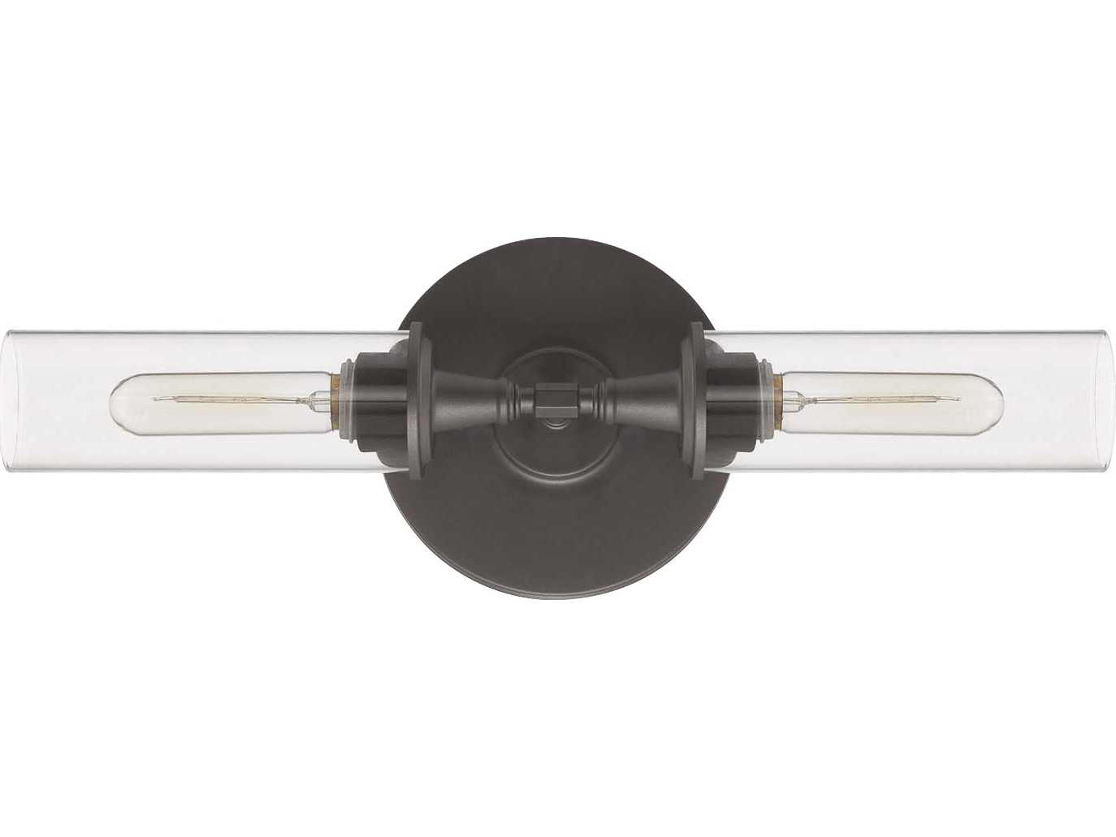 Craftmade Modina 2-Light Espresso Brown Glass Vanity Light