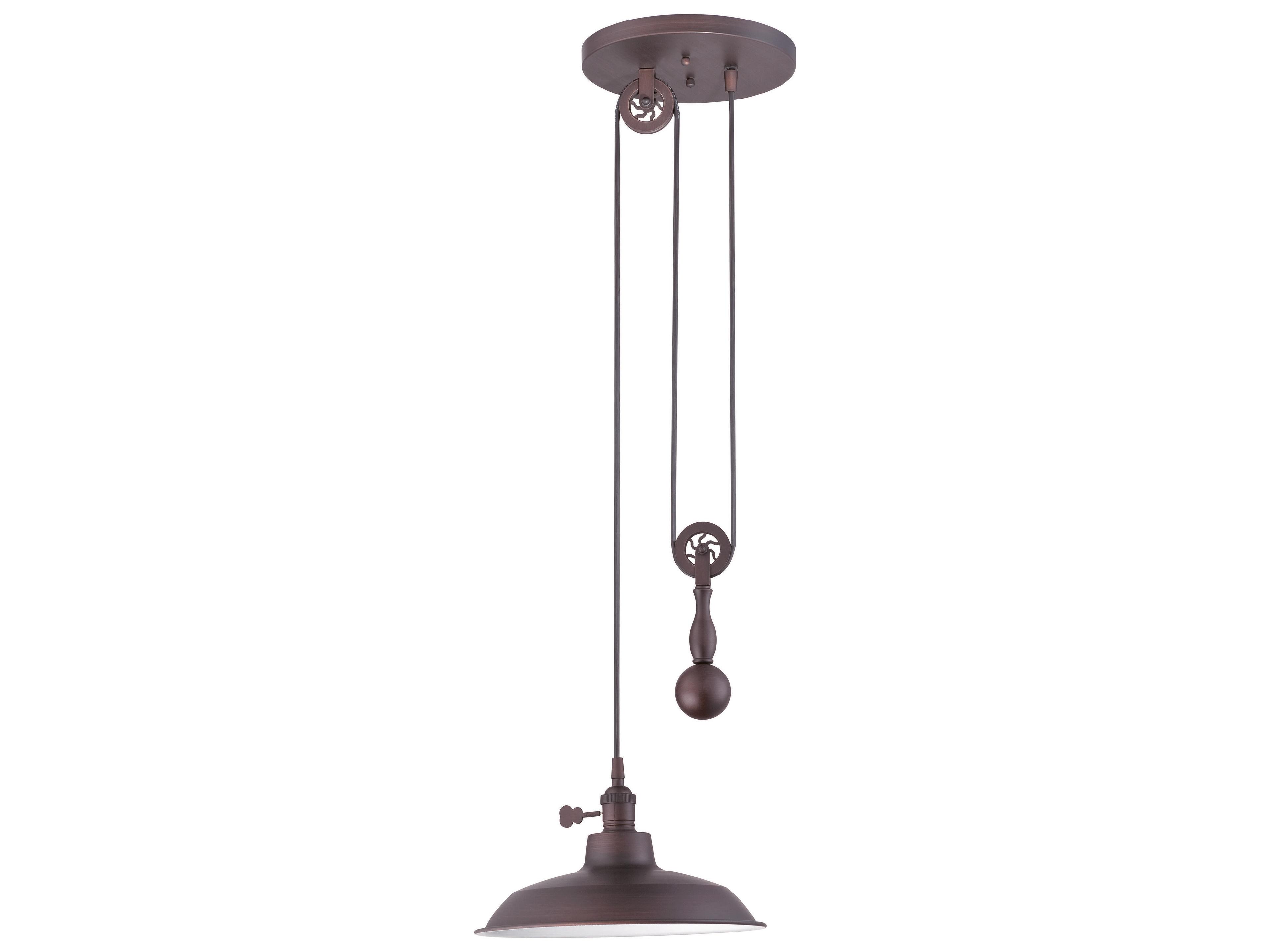 Craftmade Pully Pendant 1-Light Aged Bronze Geometric