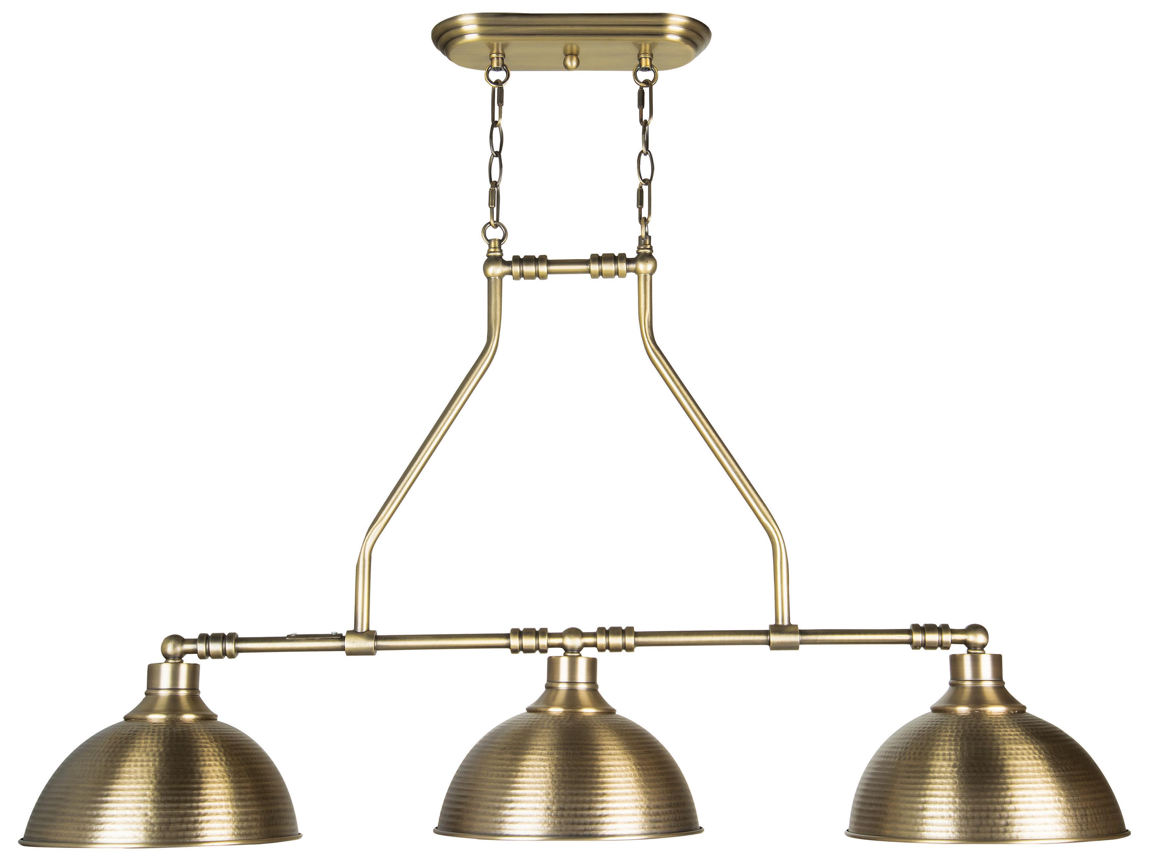 Craftmade Timarron 3-Light Legacy Brass Bowl Dome Island Pendant