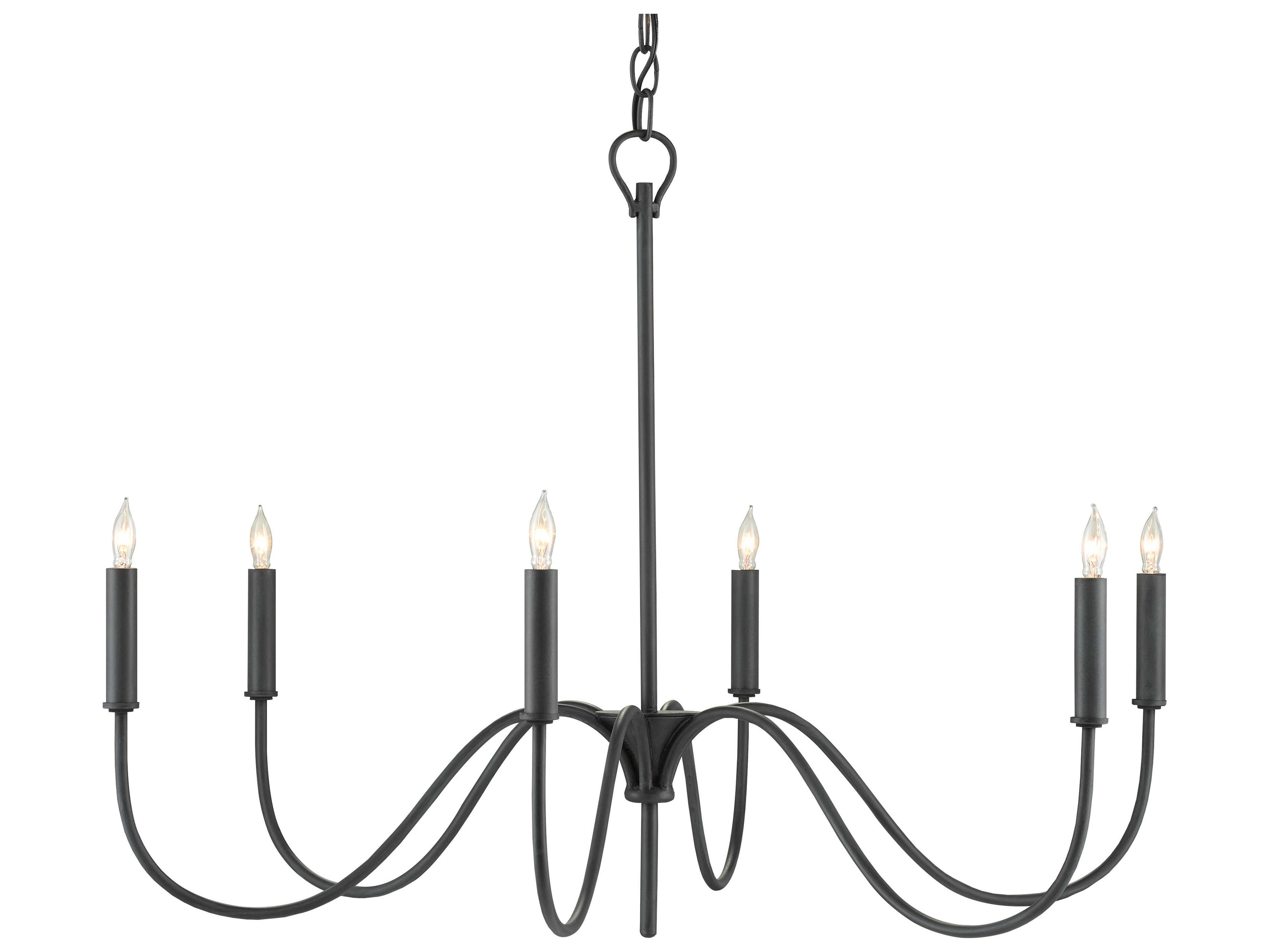 Luxecor Tirrell 6-Light Antique Black Candelabra Chandelier