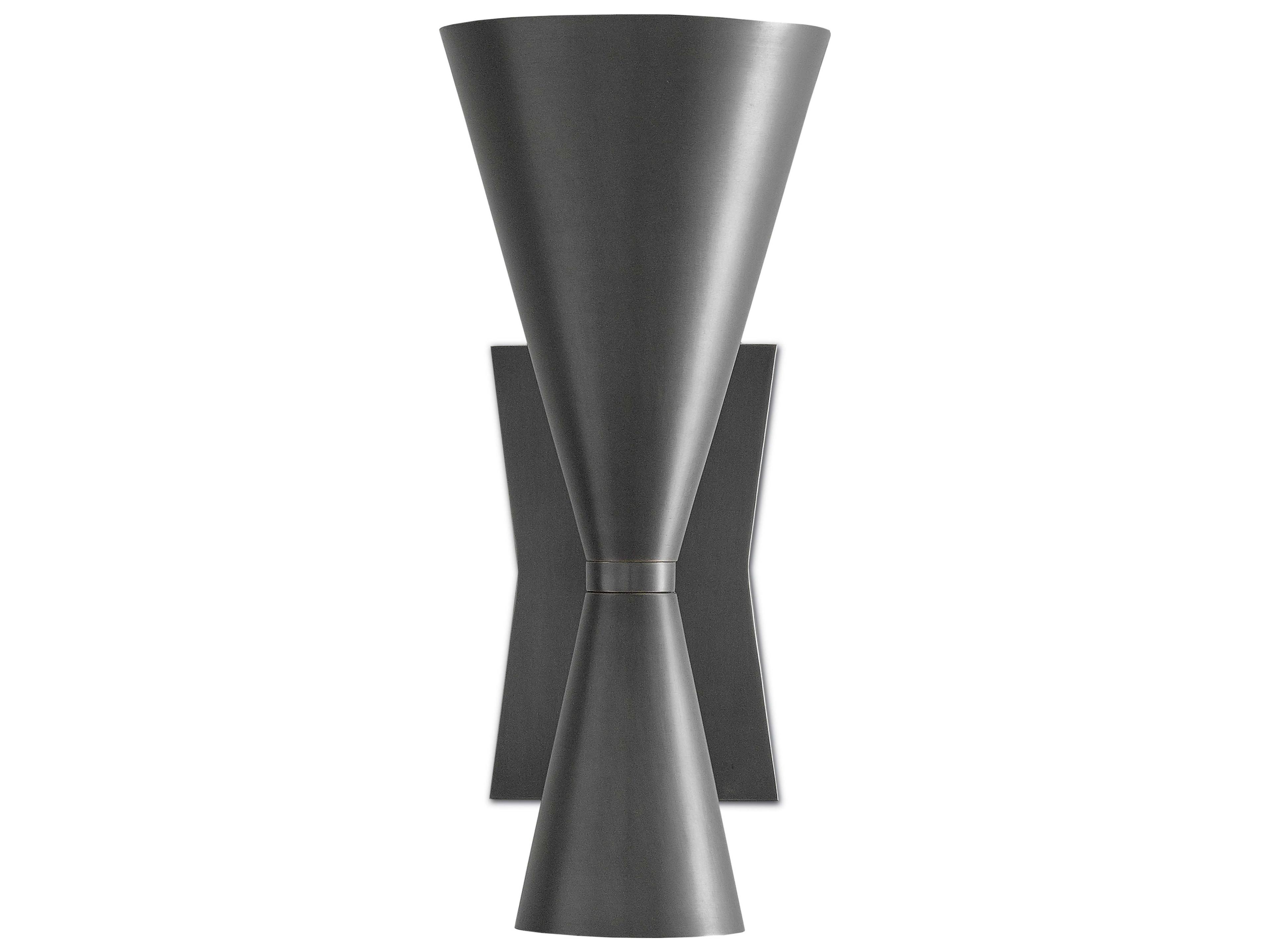 Currey & Company Gino Dark Gray White Interior Wall Sconce