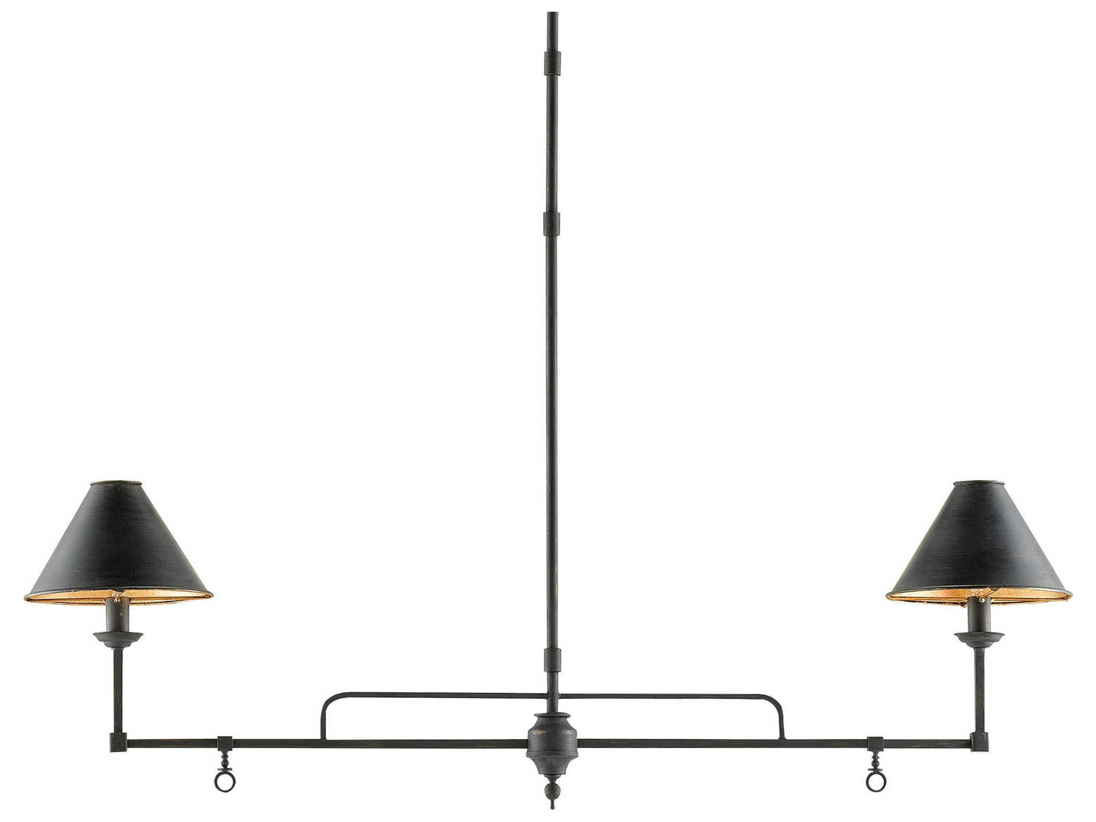 Luxecor Vistas 2-Light Black Island Pendant