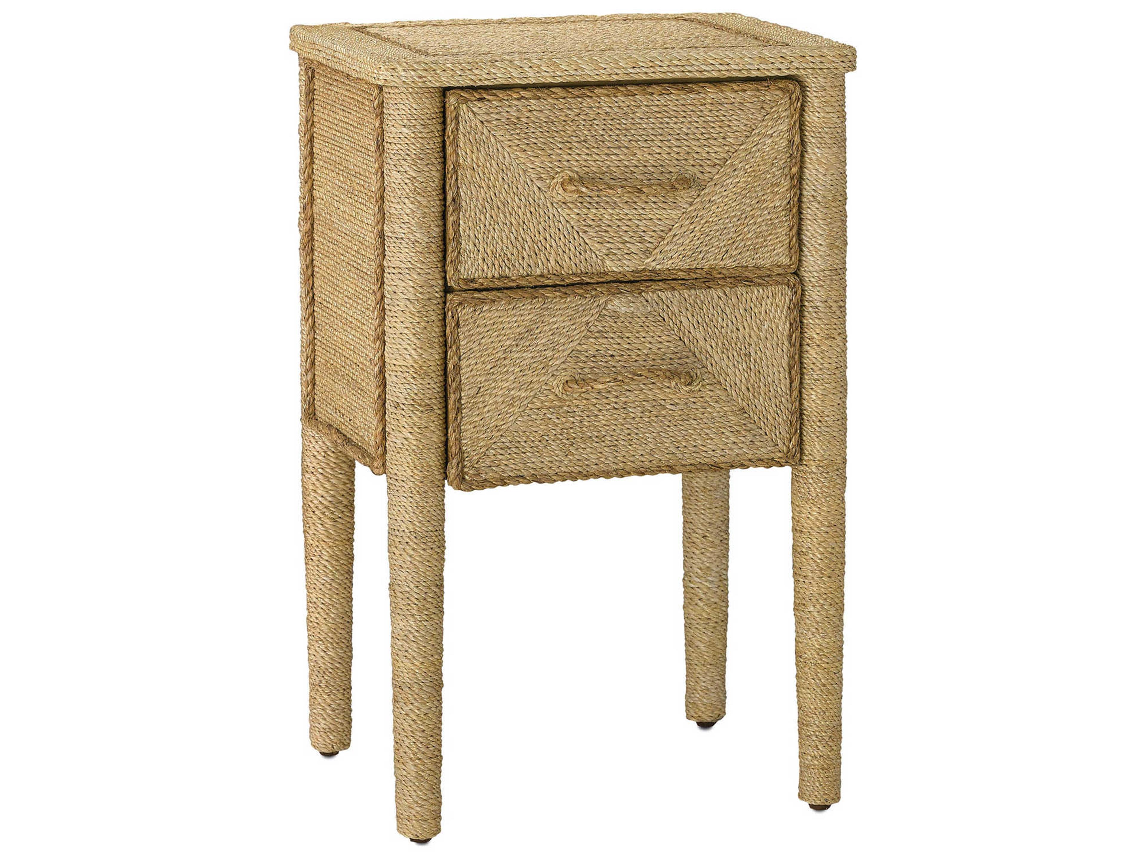 Luxecor Kaipo 2-Drawers Abaca Wood Nightstand