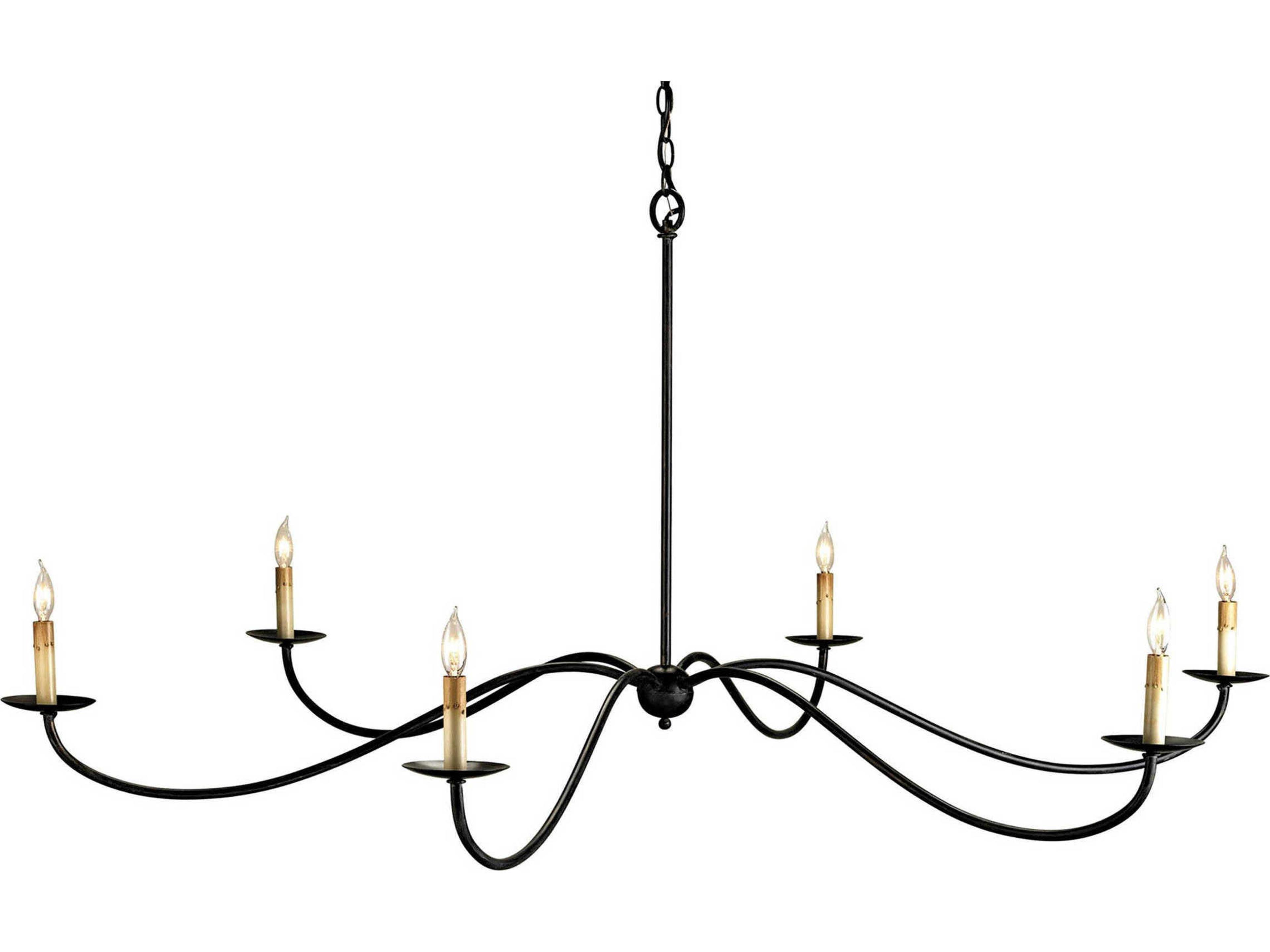 Luxecor Vistas 6-Light Zanzibar Black Candelabra Chandelier