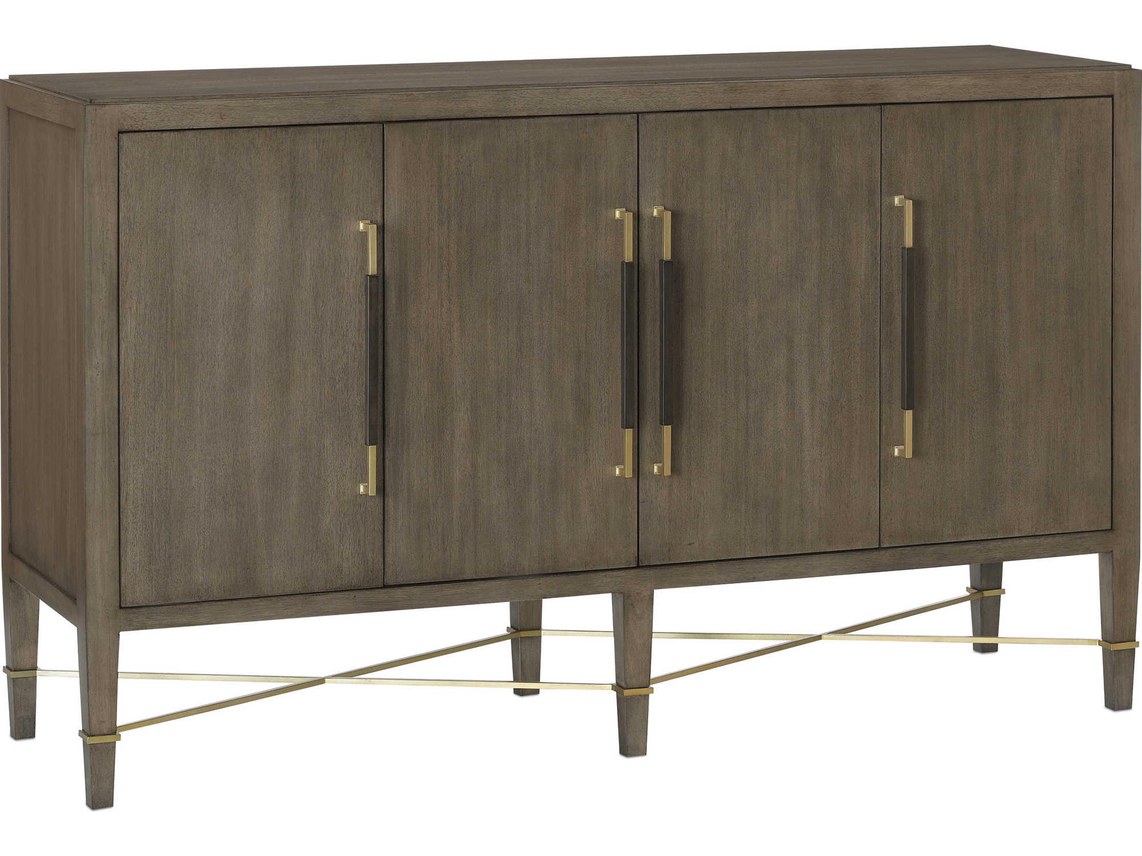Luxecor Vistas 67" Mahogany Wood Chanterelle Coffee Champagne Sideboard
