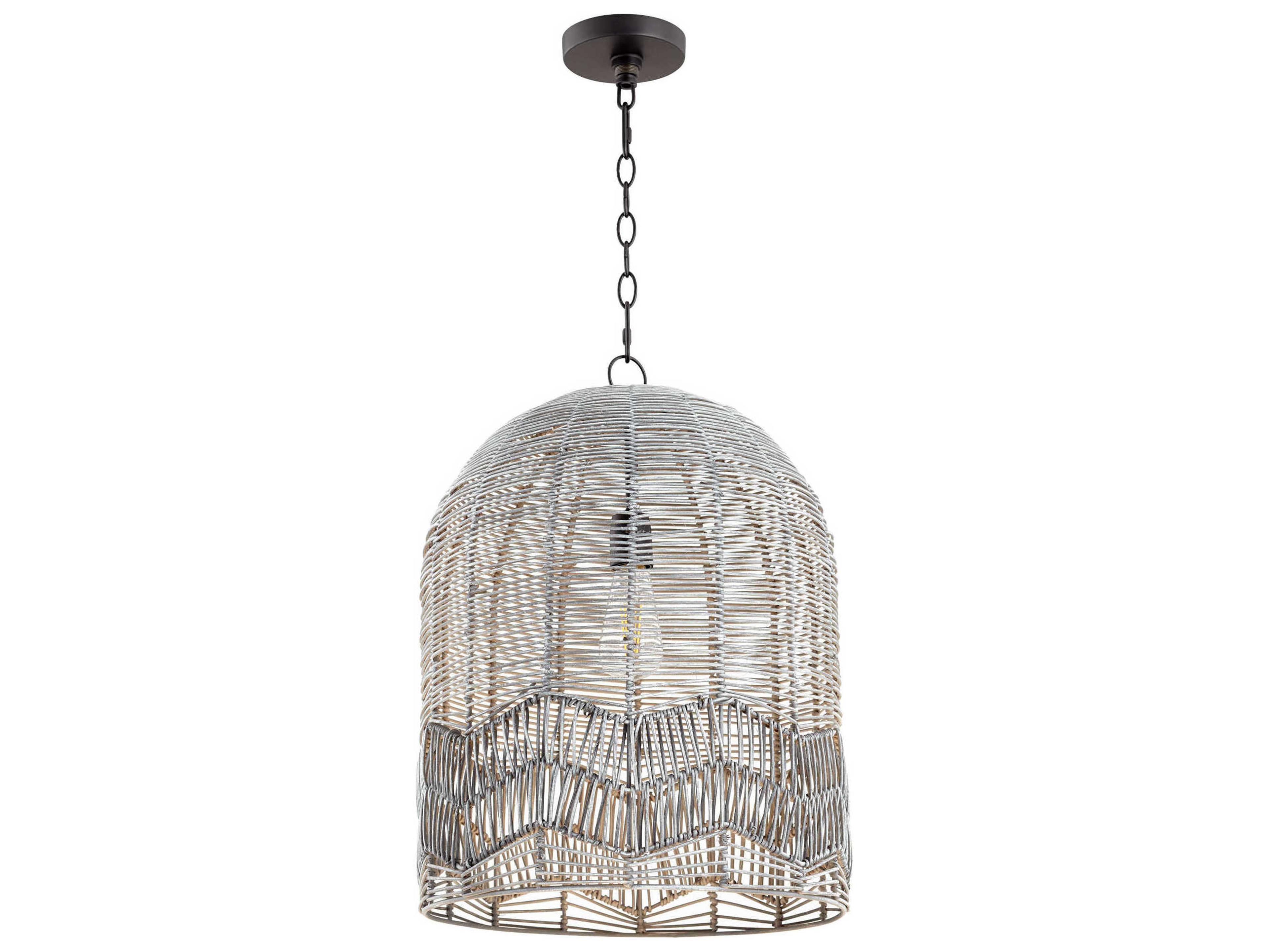 Cyan Design 1-Light Natural Brown Dome Pendant