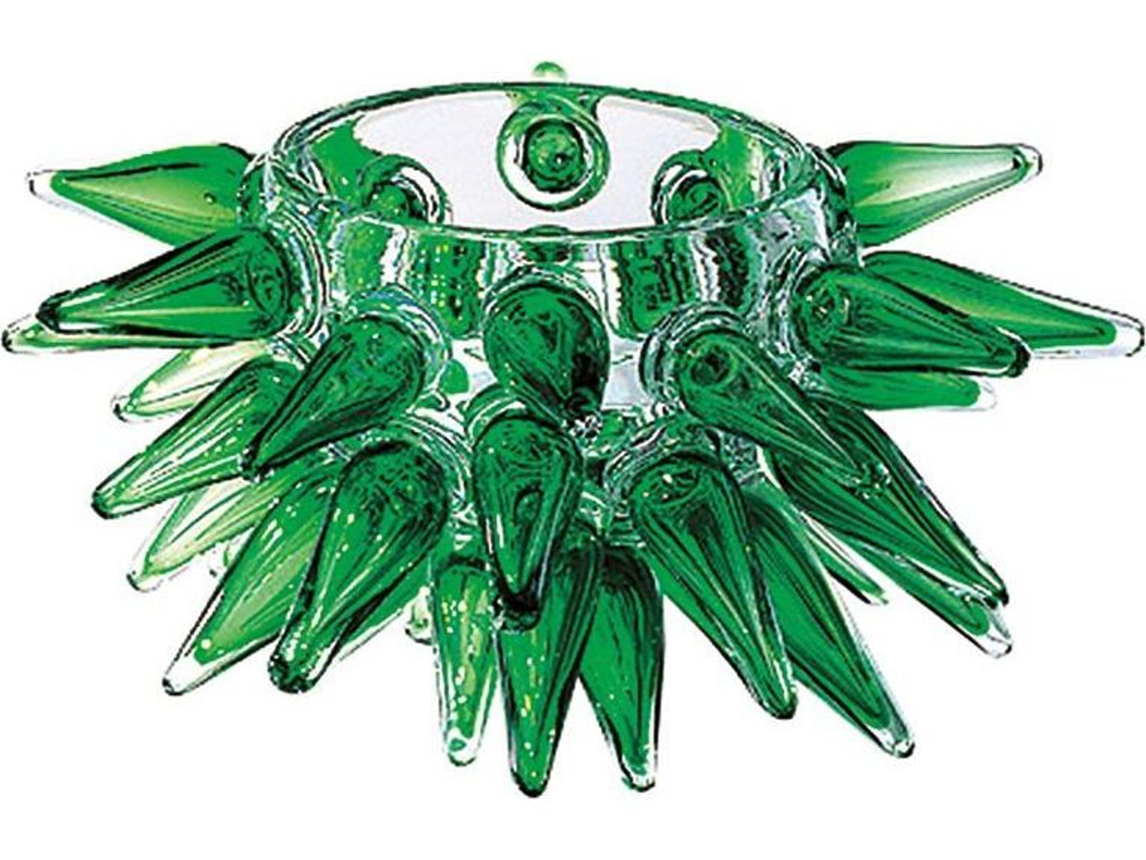 Driade Borek Sipek Pino Clear And Green Glass Centerpiece