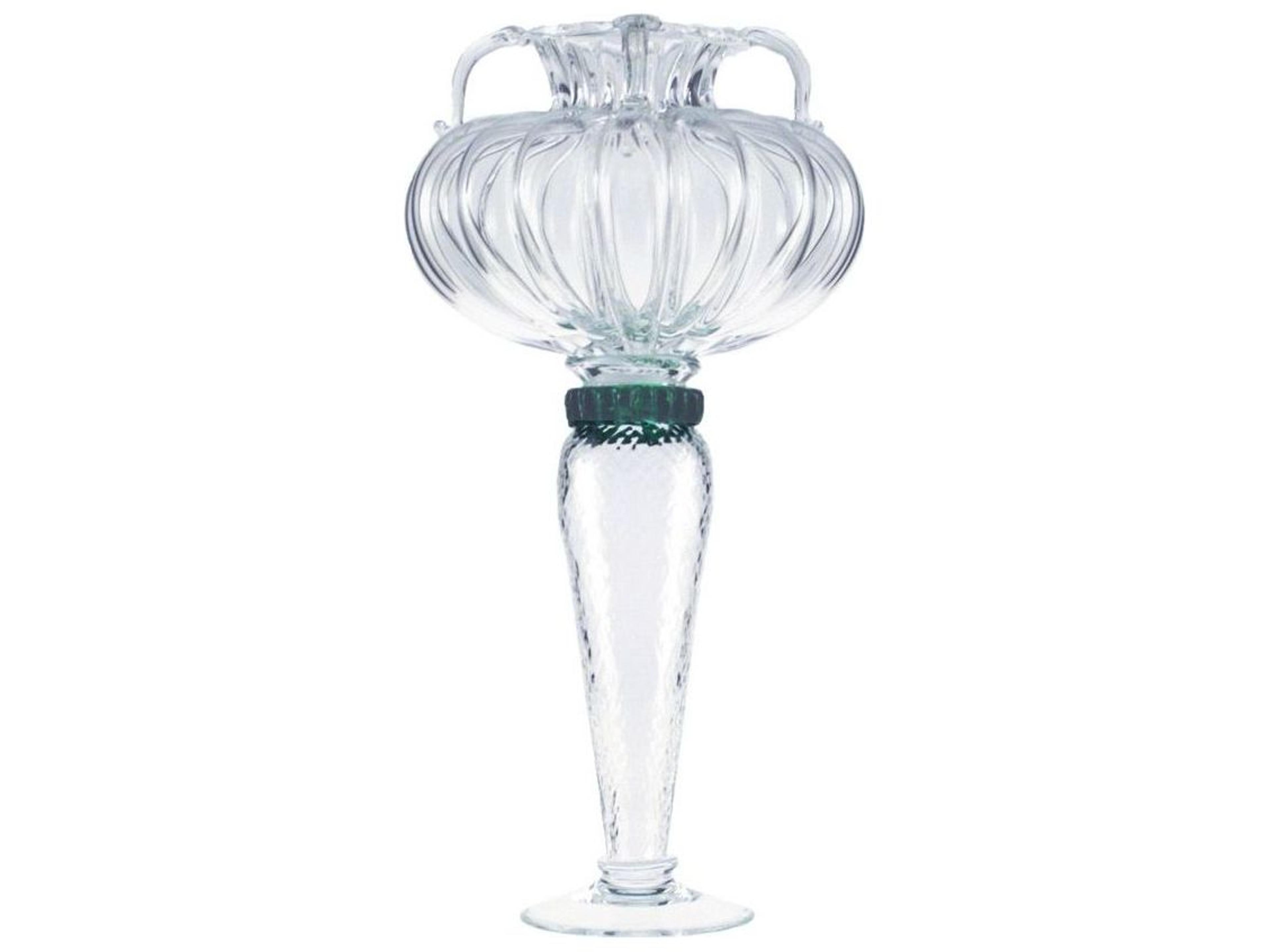 Driade Borek Sipek Hera Green And Clear Glass Vase