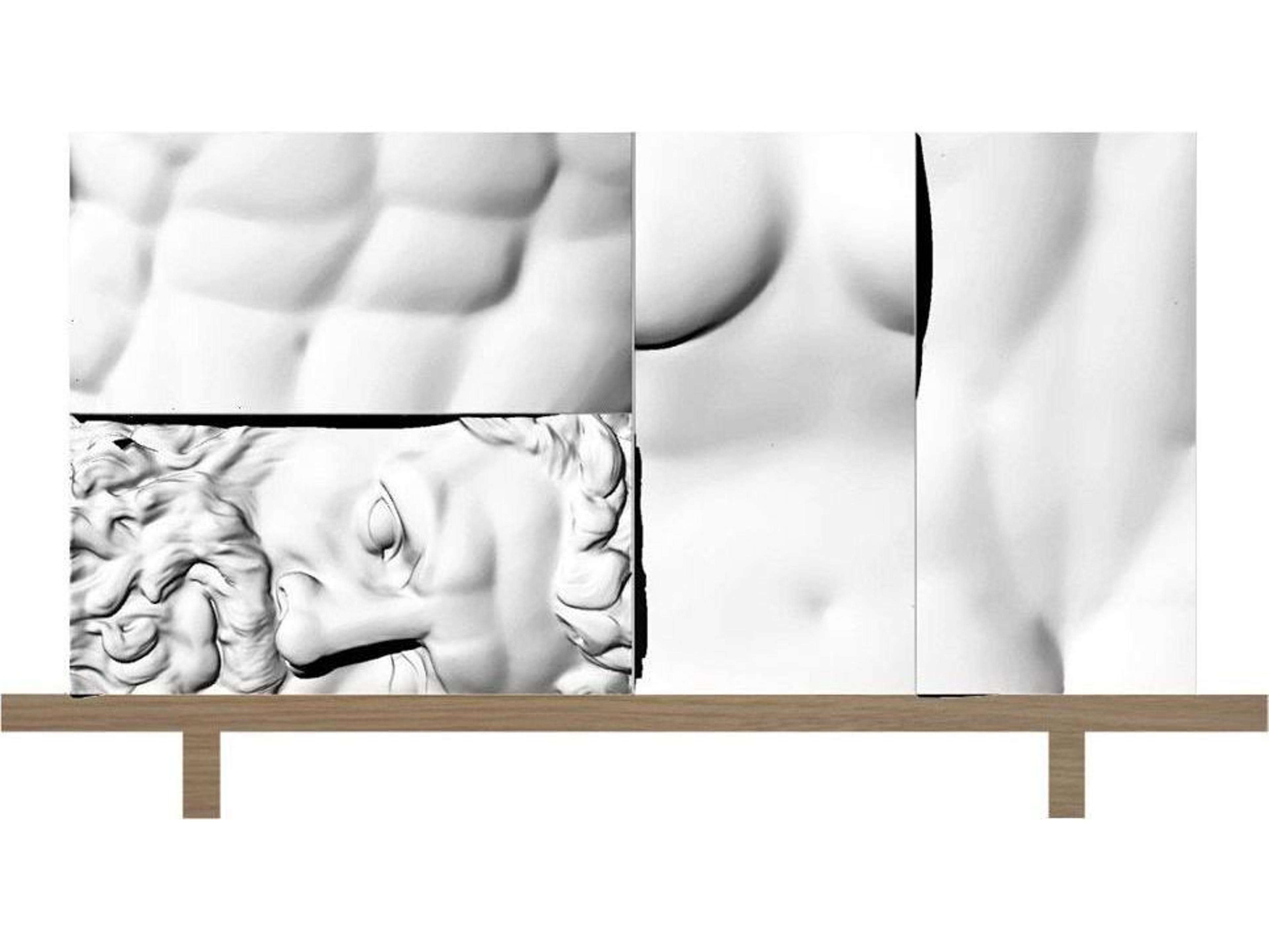 Driade Ercole E Afrodite By Lab 80" Oak Wood Sideboard