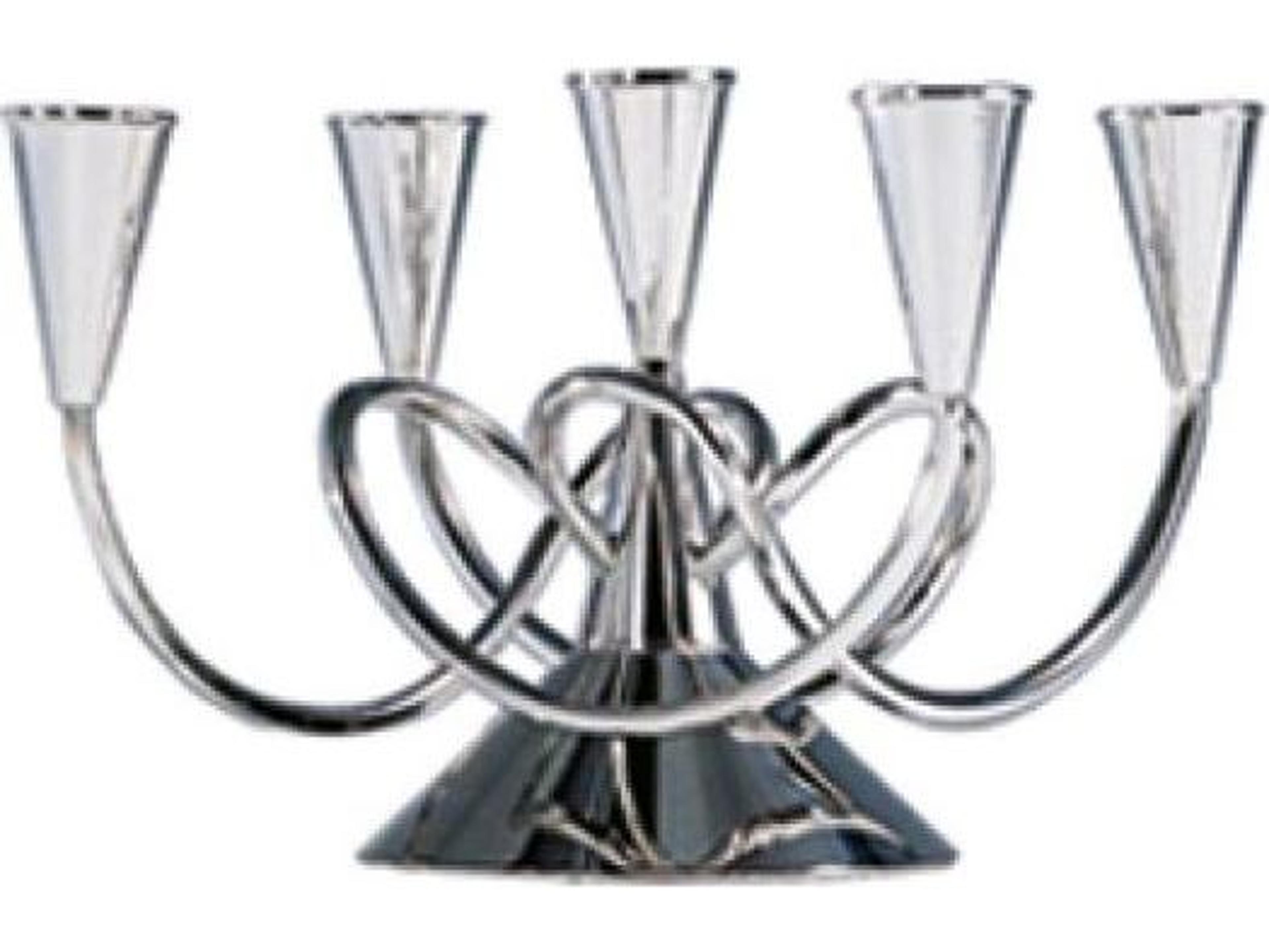 Driade Matthew Boulton II Polished Nickeled Brass Candleholder