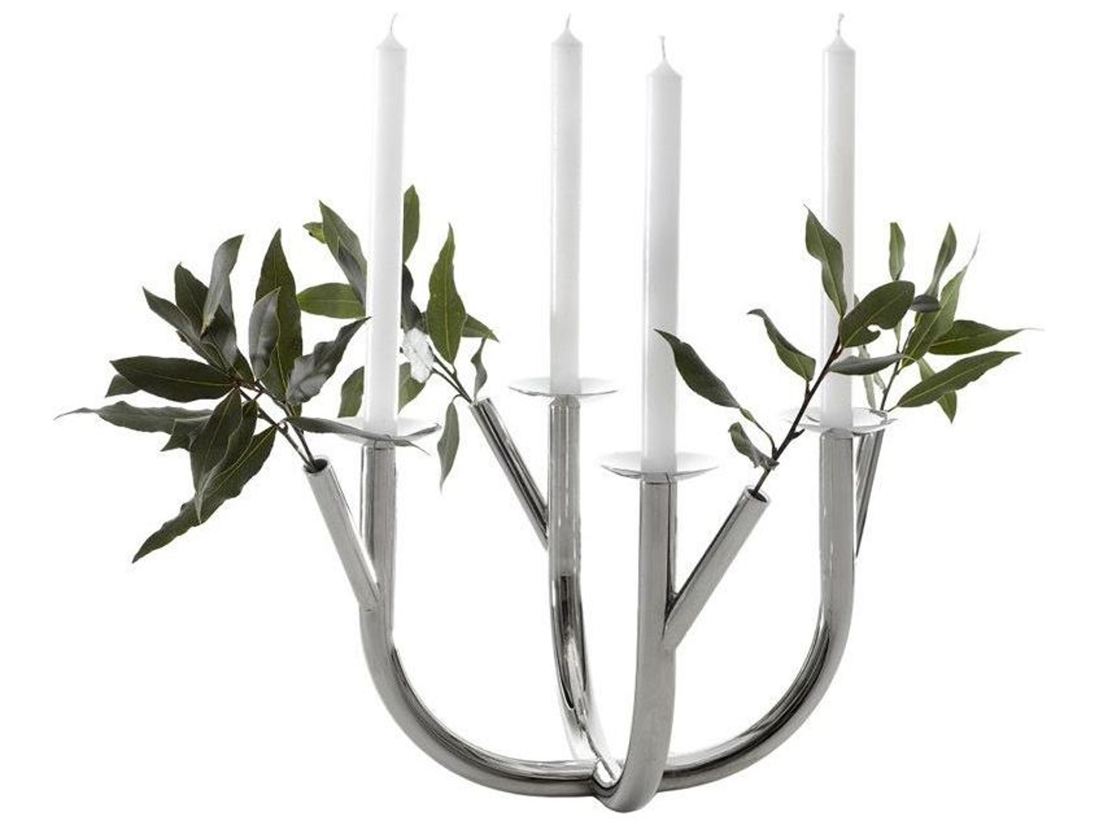 Driade Together Polished Nickel Steel Candleholder