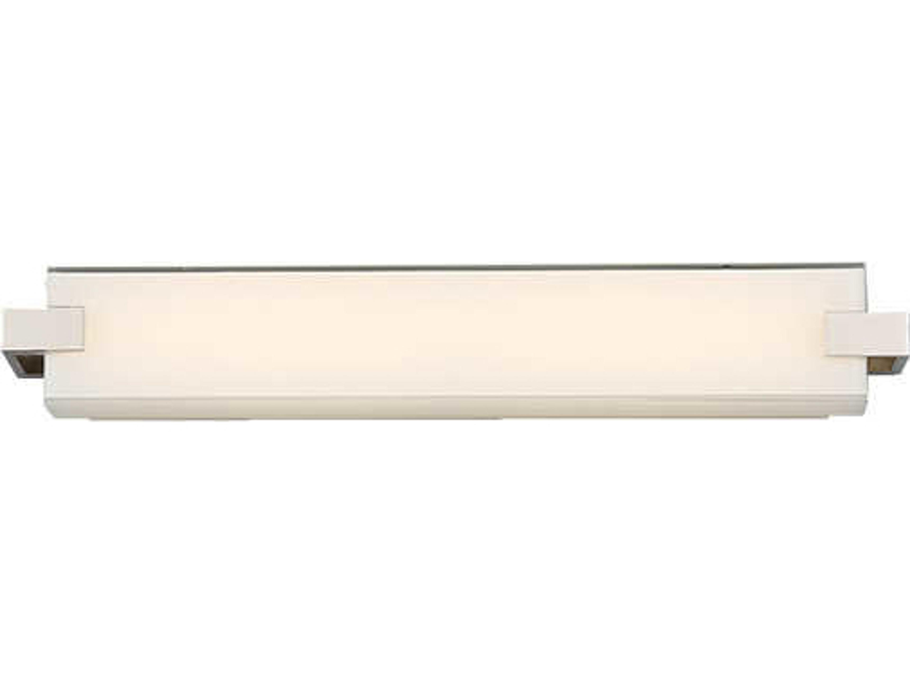 Bliss 1-Light Polished Nickel Glass LED Vanity Light