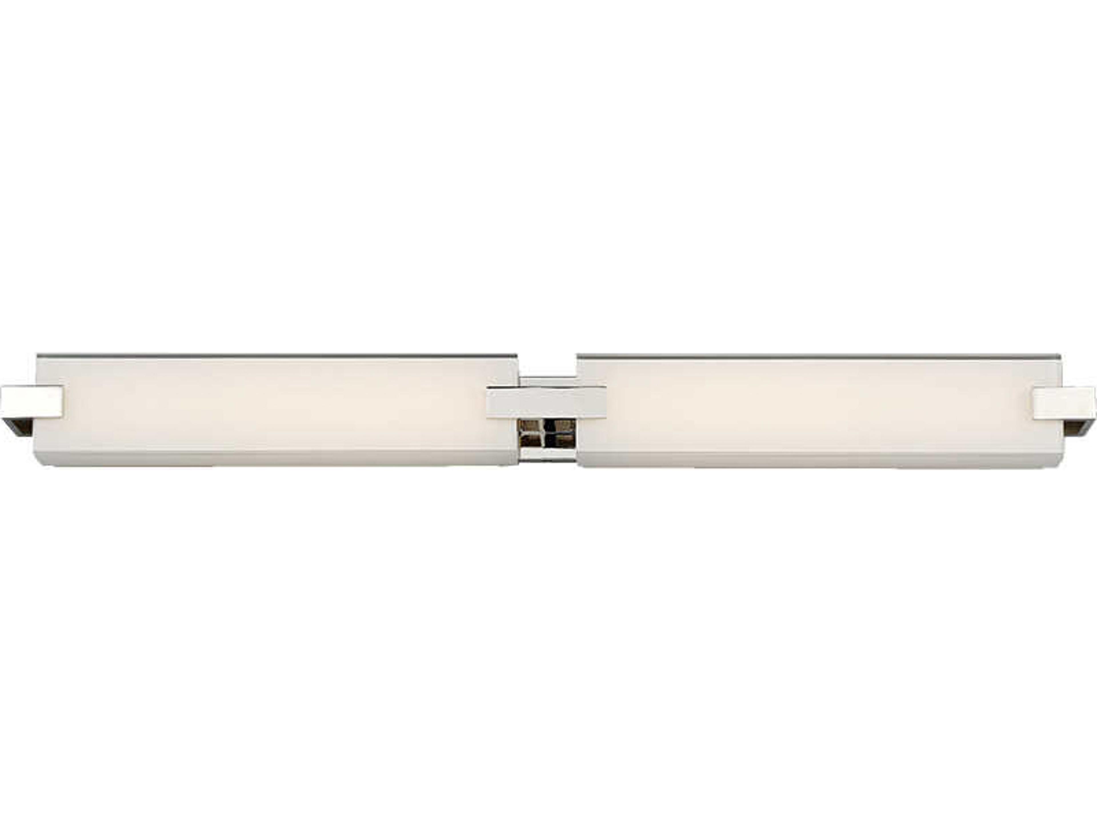 Bliss 1-Light Polished Nickel Glass LED Vanity Light