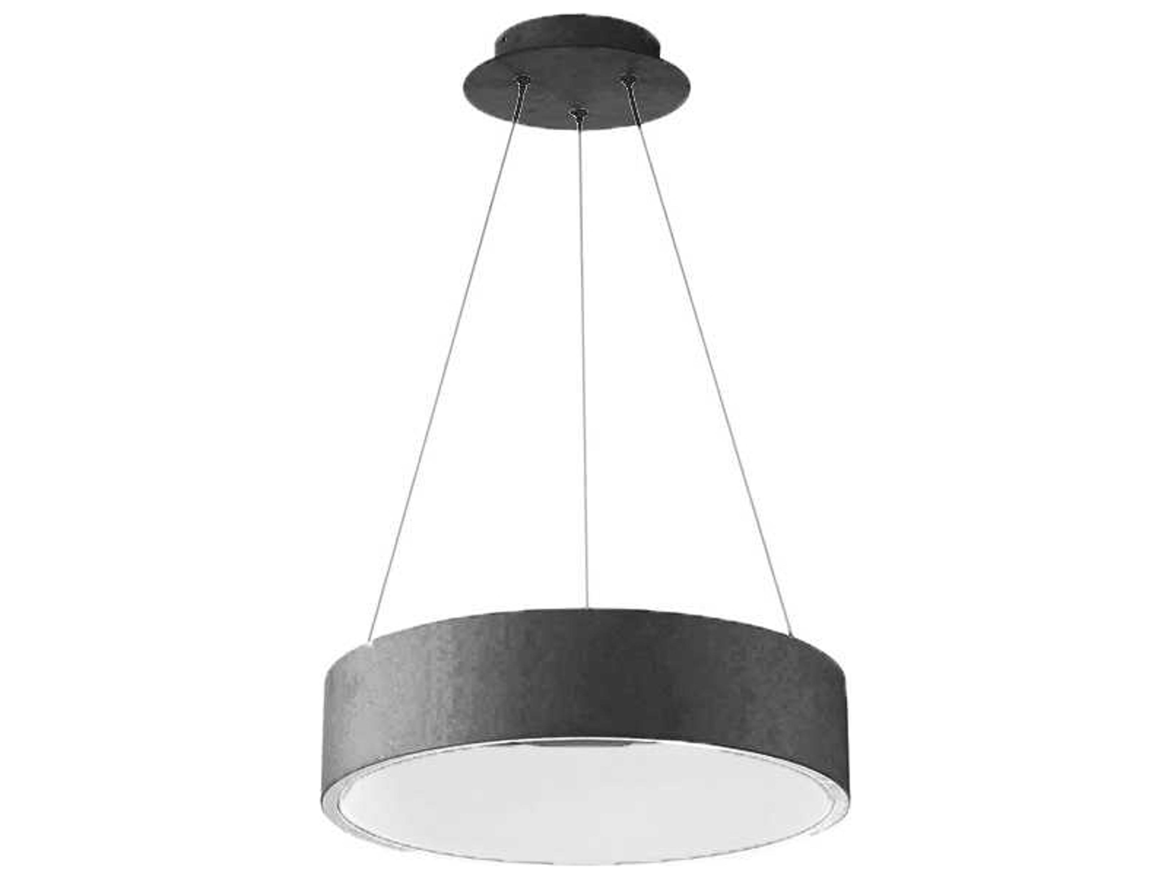 dweLED by WAC Lighting Corso 1-Light Black LED Drum Pendant