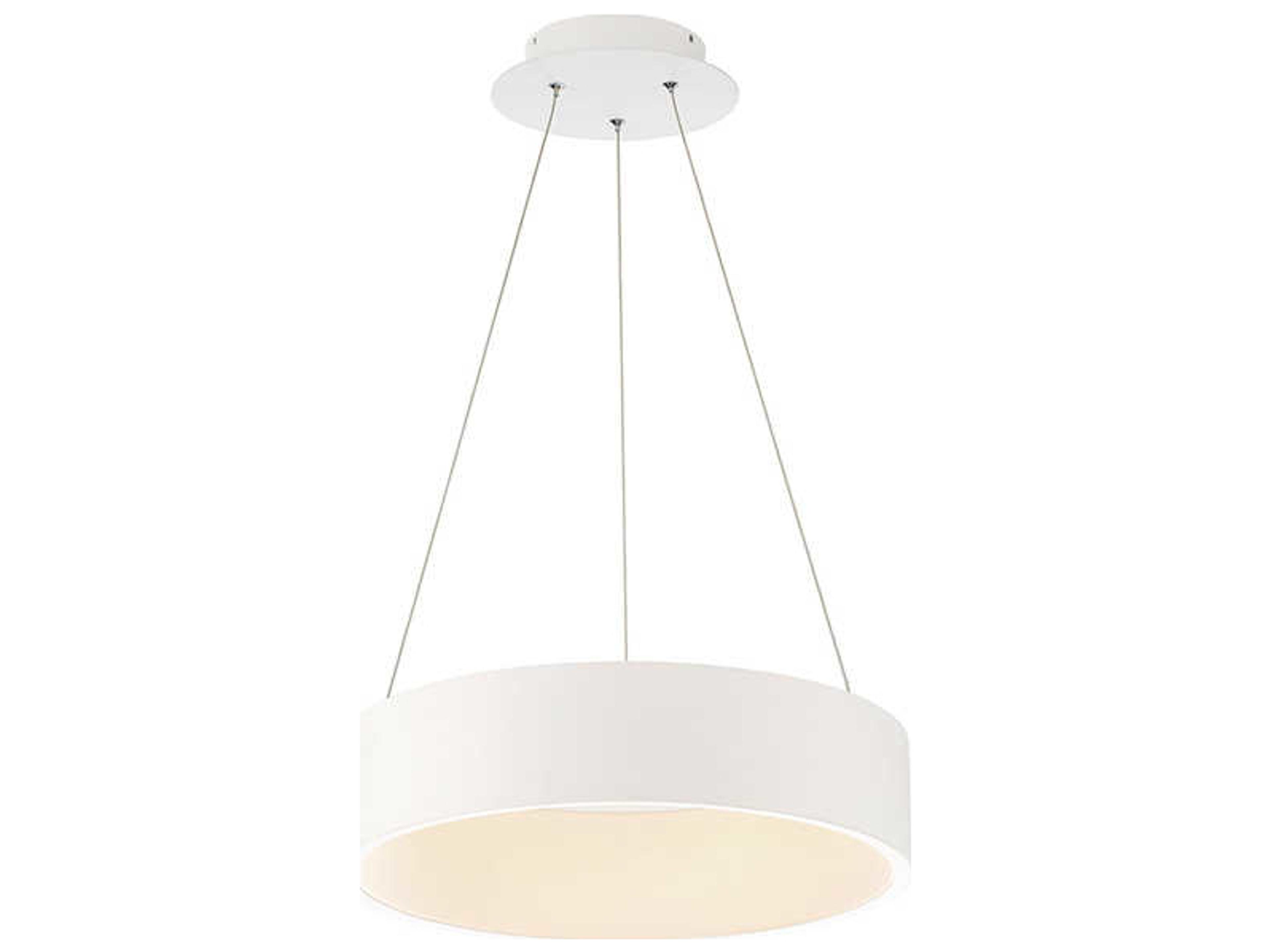 dweLED by WAC Lighting Corso 1-Light White LED Drum Pendant