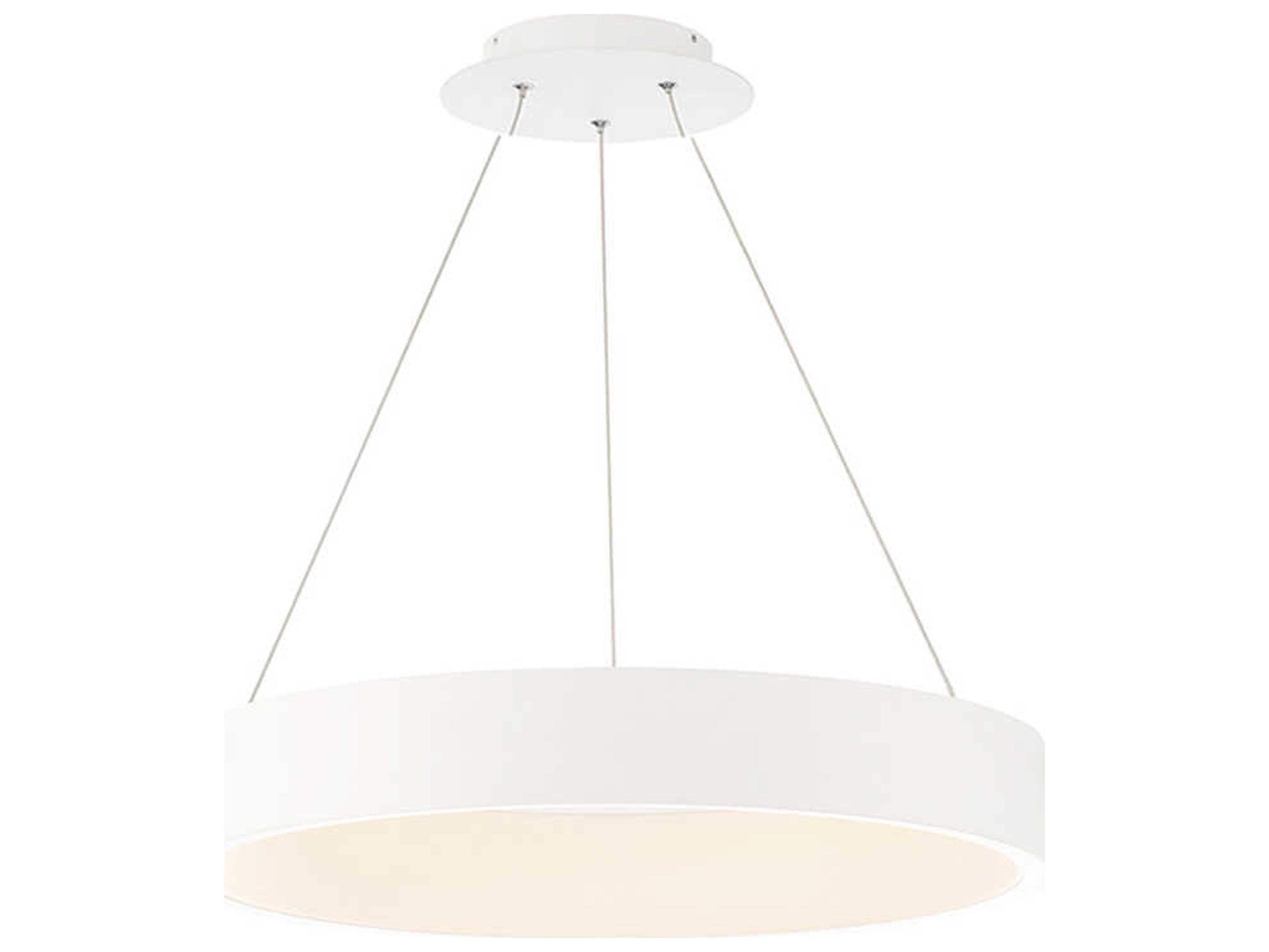 dweLED by WAC Lighting Corso 1-Light White LED Round Pendant