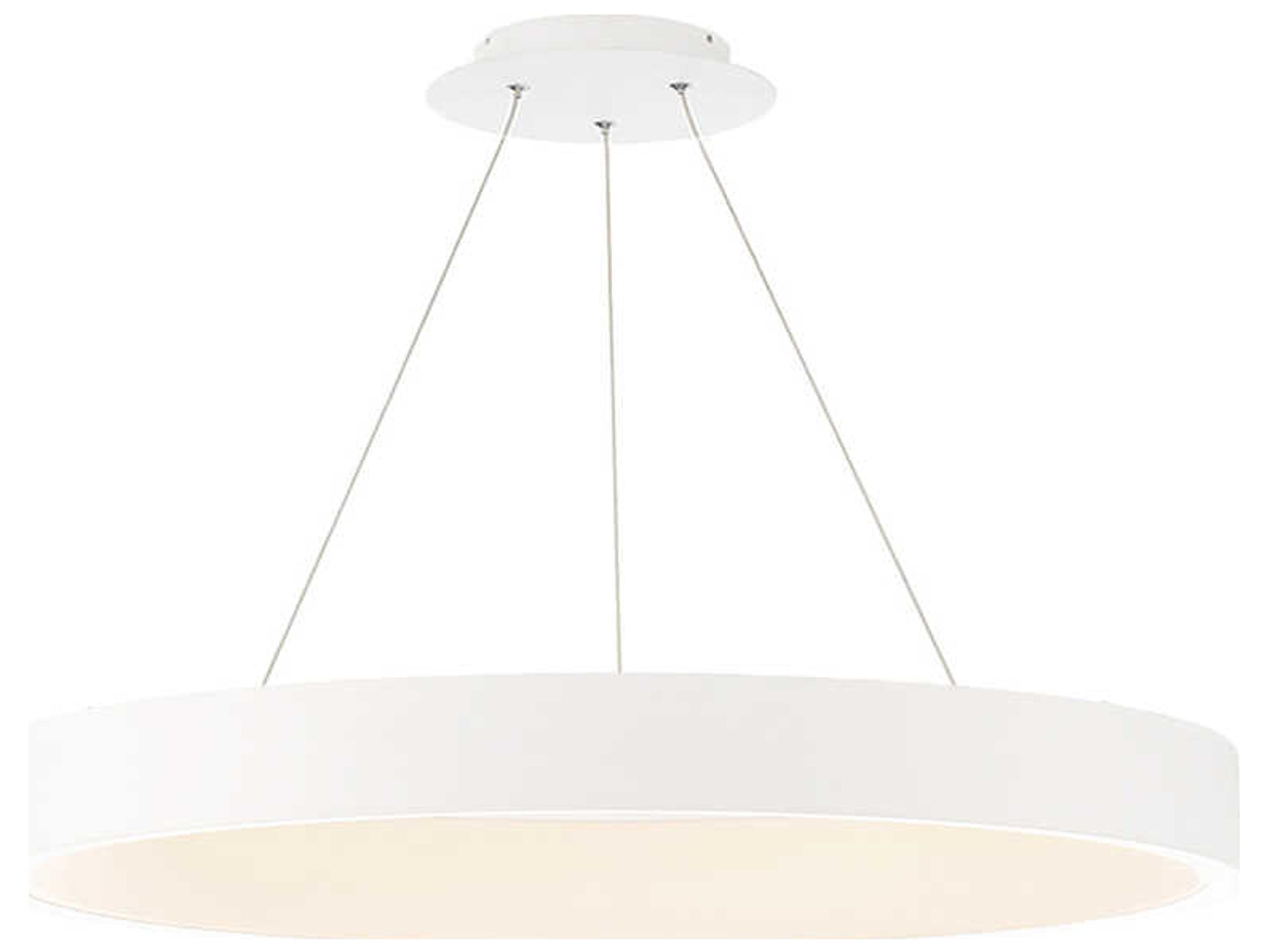 dweLED by WAC Lighting Corso 1-Light White LED Round Pendant
