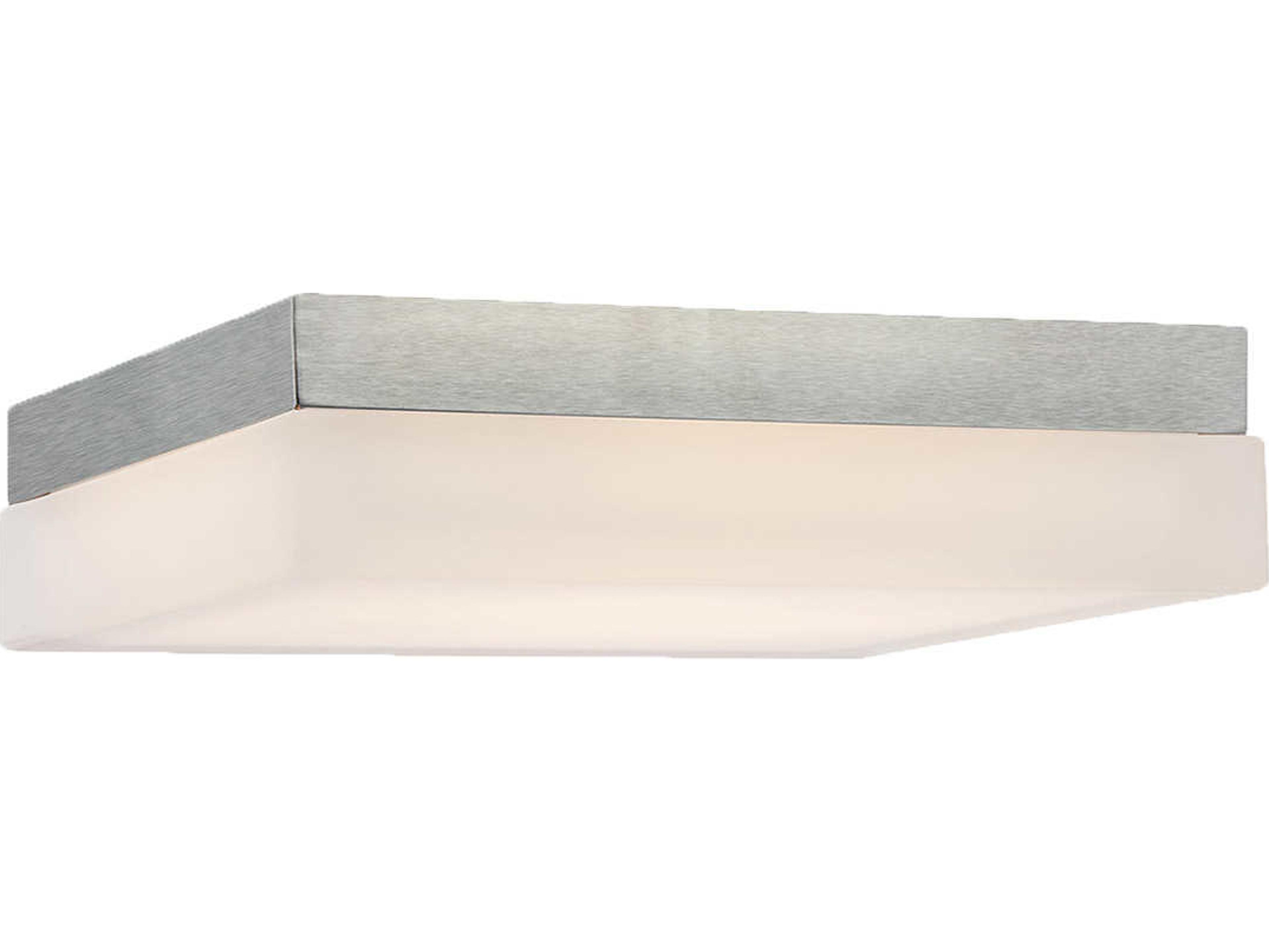dweLED by WAC Lighting Dice 1-Light Brushed Nickel Glass LED Geometric Flush Mount