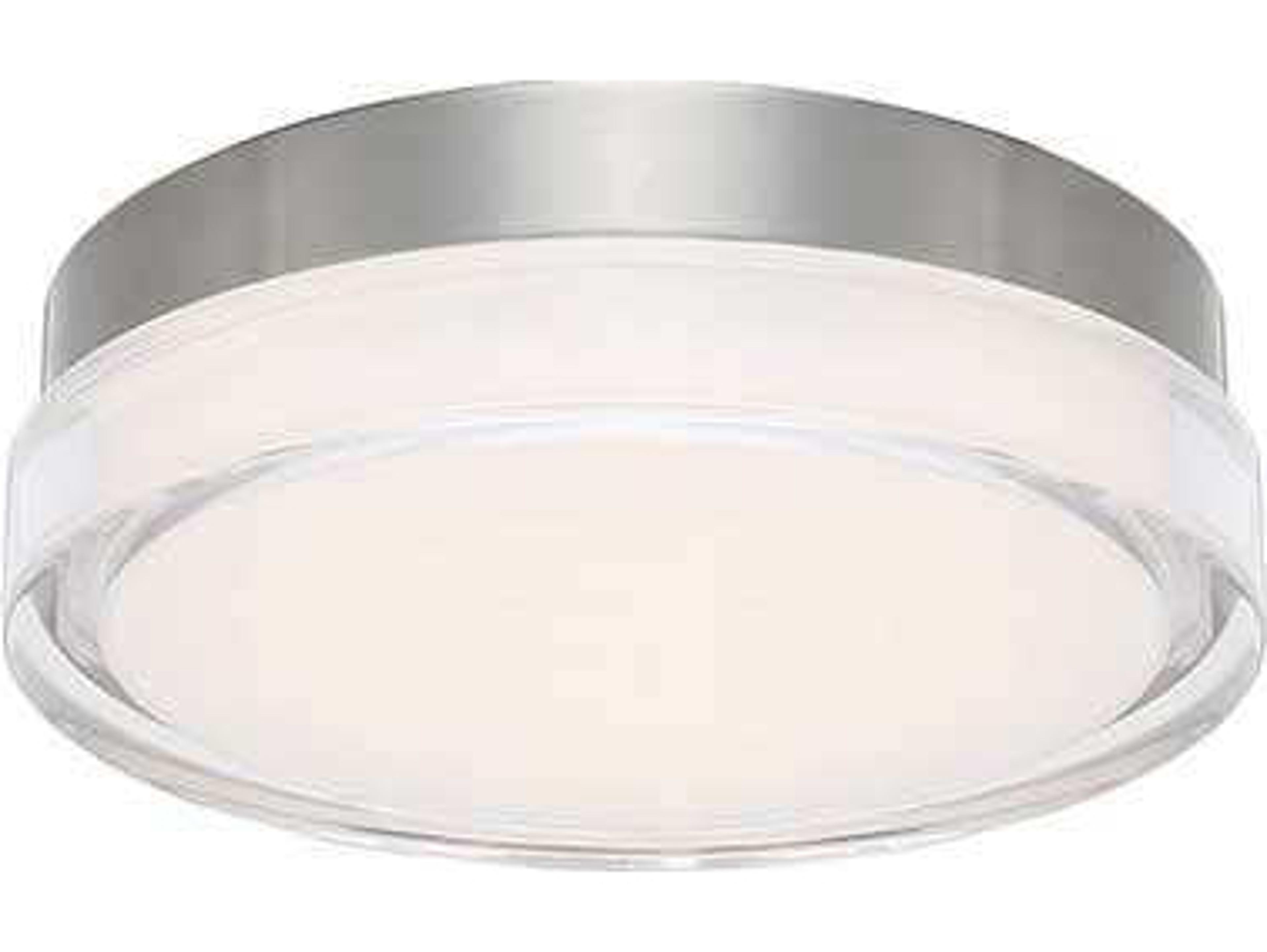 dweLED by WAC Lighting Dot 1-Light Stainless Steel LED Round Flush Mount
